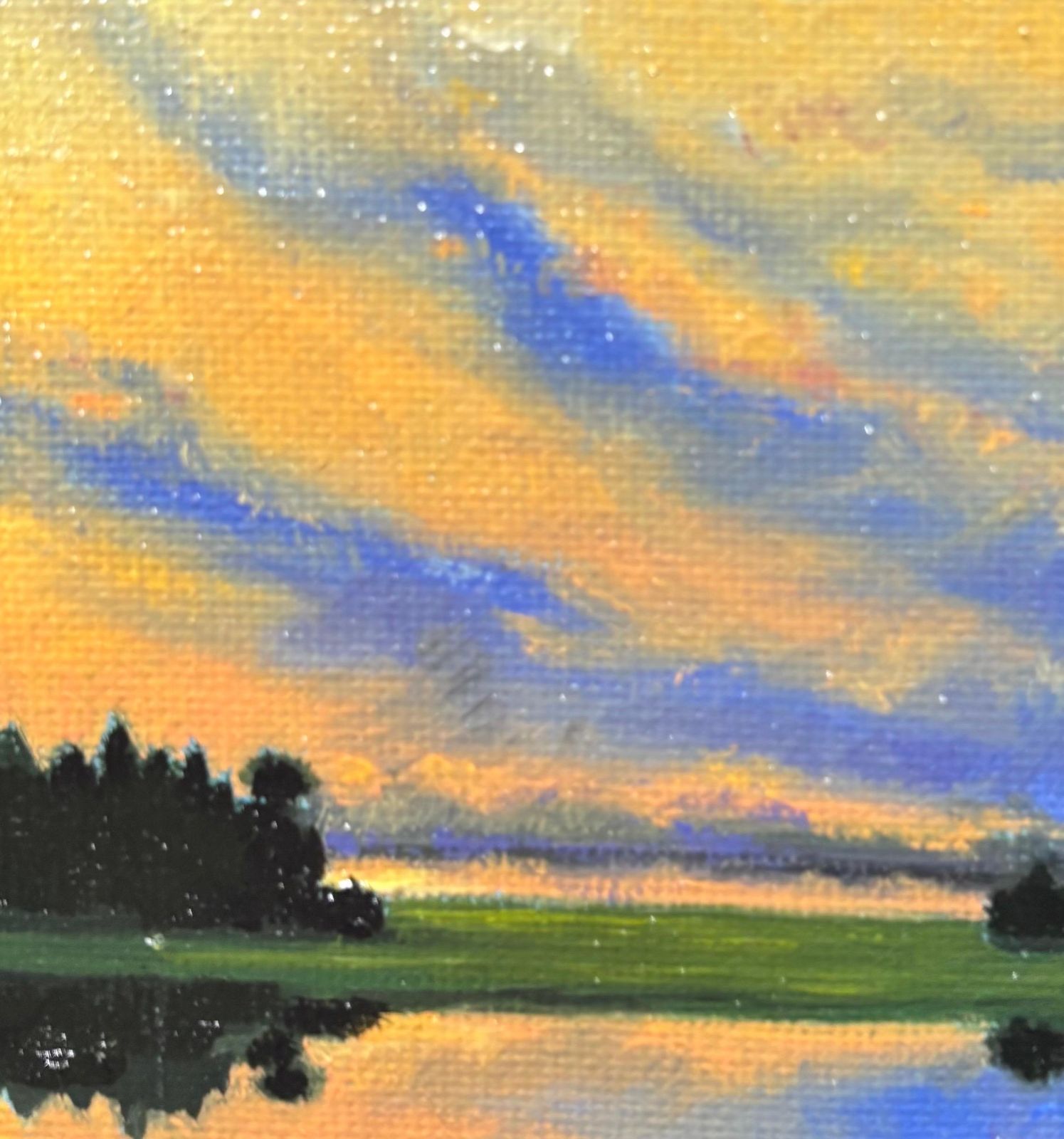 Luisa Albert "Tramonto" Olio Su Tela Cm. 10 X 10 2025 2025 photo for sale