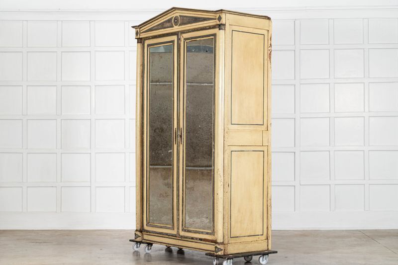 19thc French Empire Painted Oak Armoire photo 5118.0
