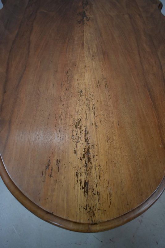photo furniture Pedestal "Violin" Walnut 19th Century