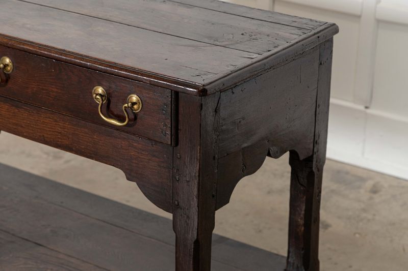 18thc English Oak Dresser Base photo vintage