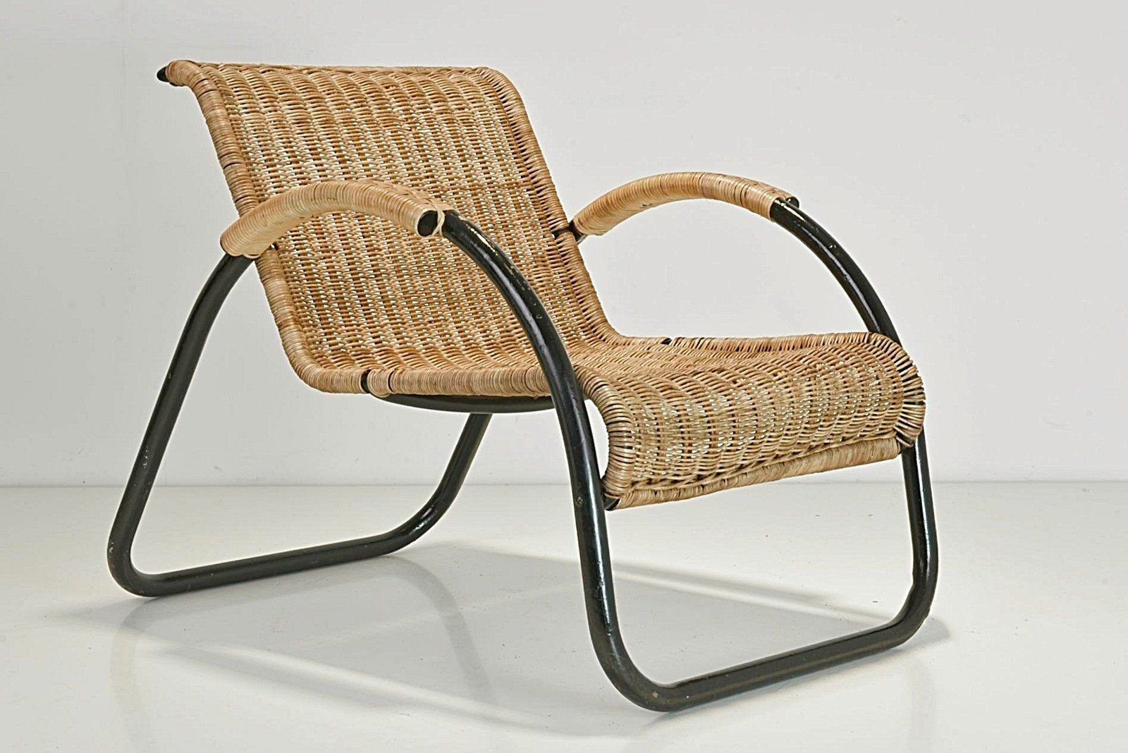 photo buy Tubular And Rattan Steel Chair By Erich Dieckmann, Germany, 1930s