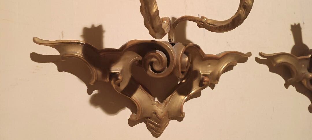 photo furniture Pair Of Antique 19th Century Giltwood Wall Sconces