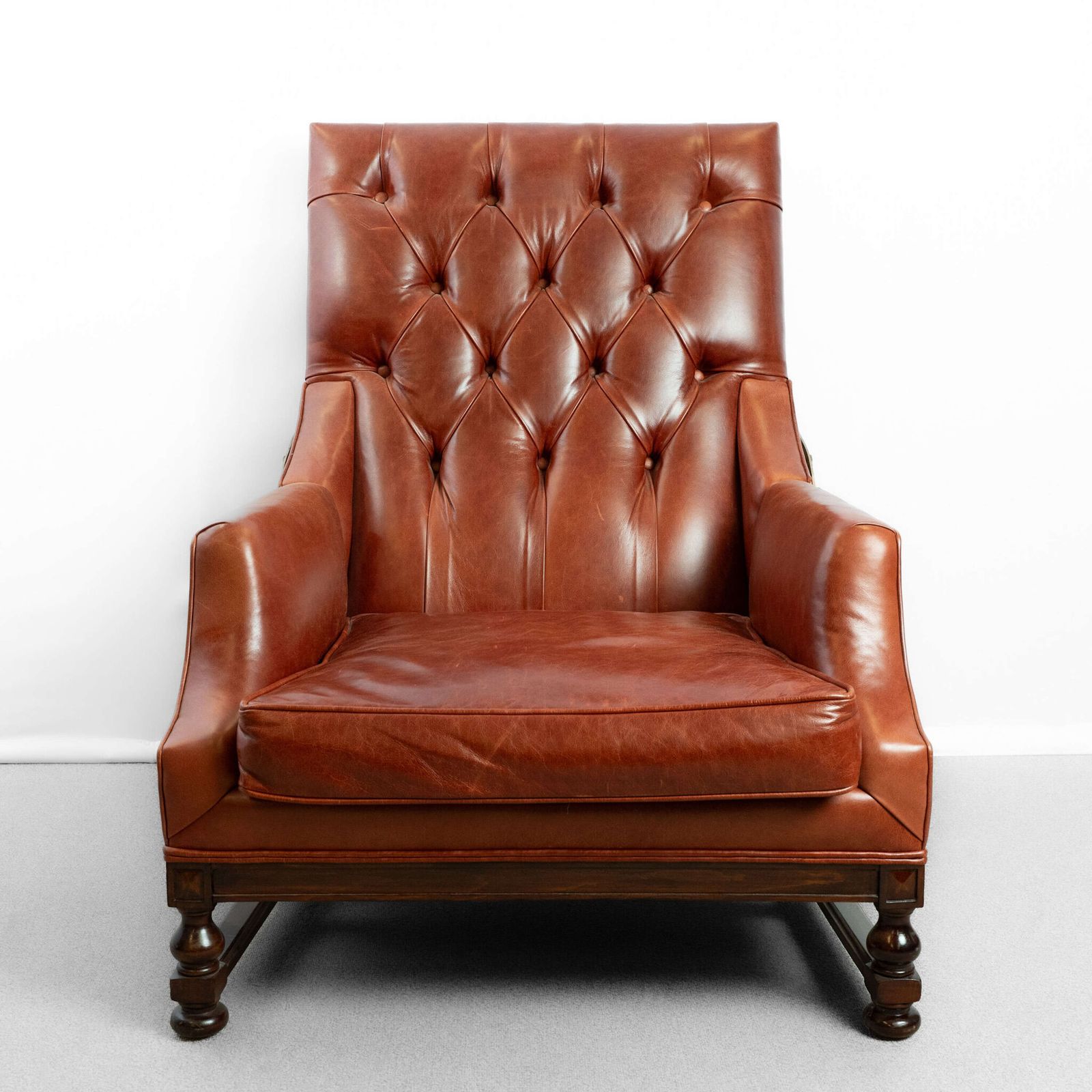 French 19th Century Leather Reclining Armchair photo vinterior