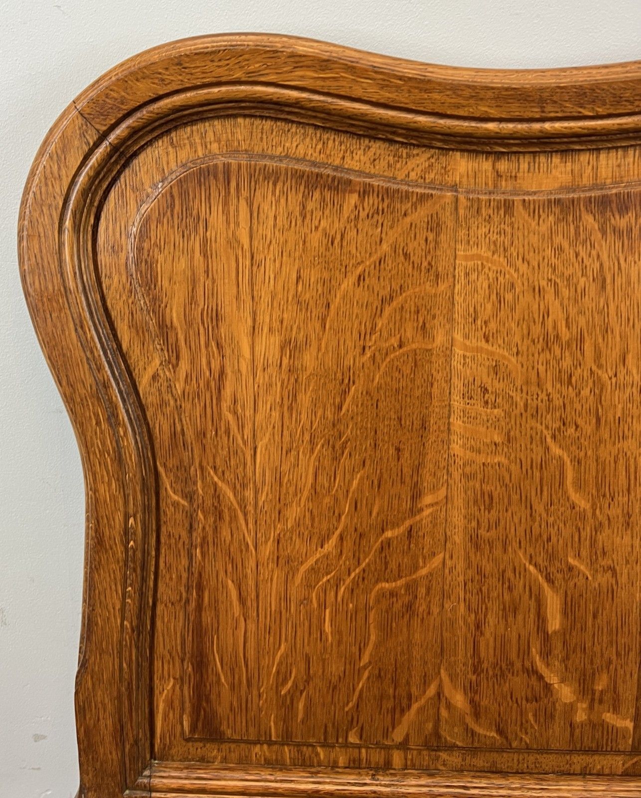 Footboard Vintage French Style Oak Double Bed Carved Footboard Lot 4732 photo Furniture
