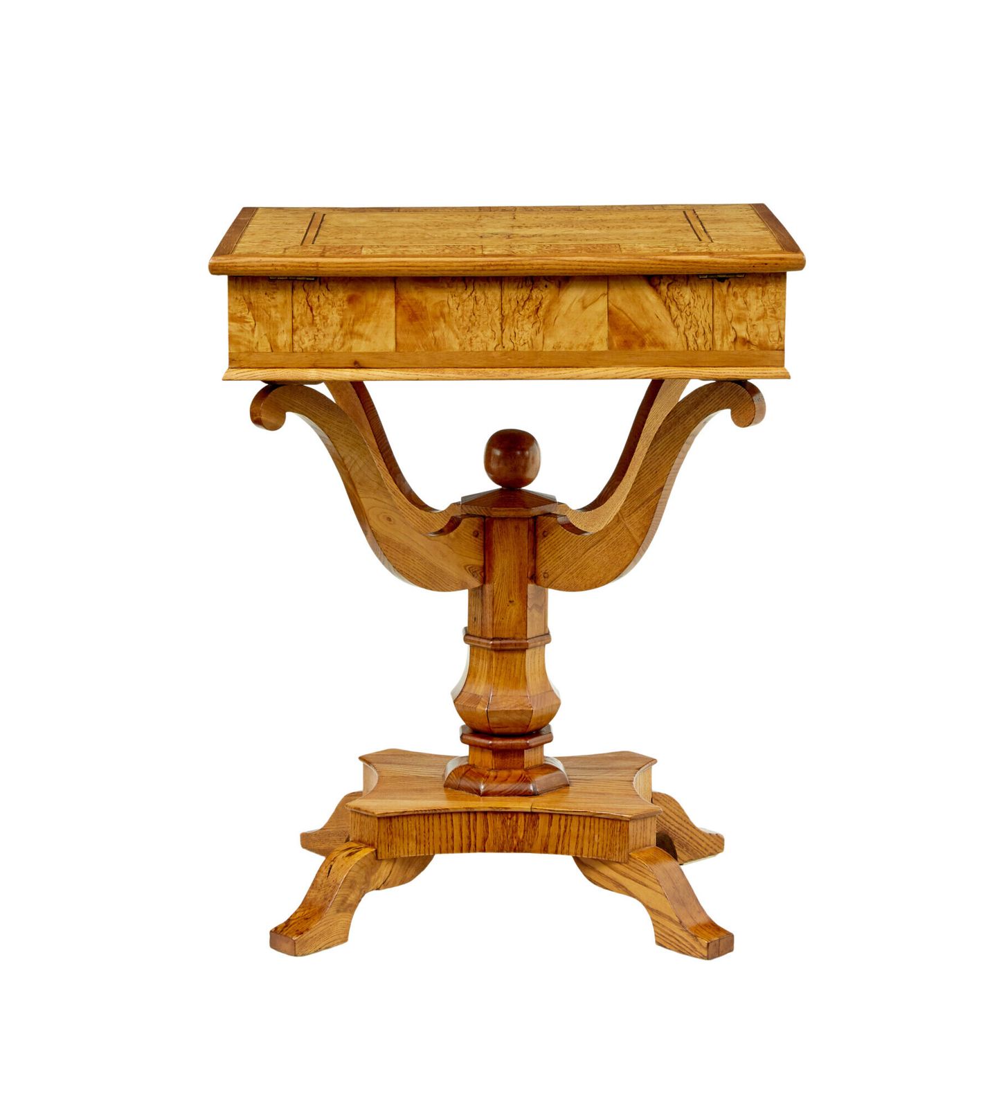 photo for sale 19th Century Scandinavian Burr Birch And Elm Occasional Table