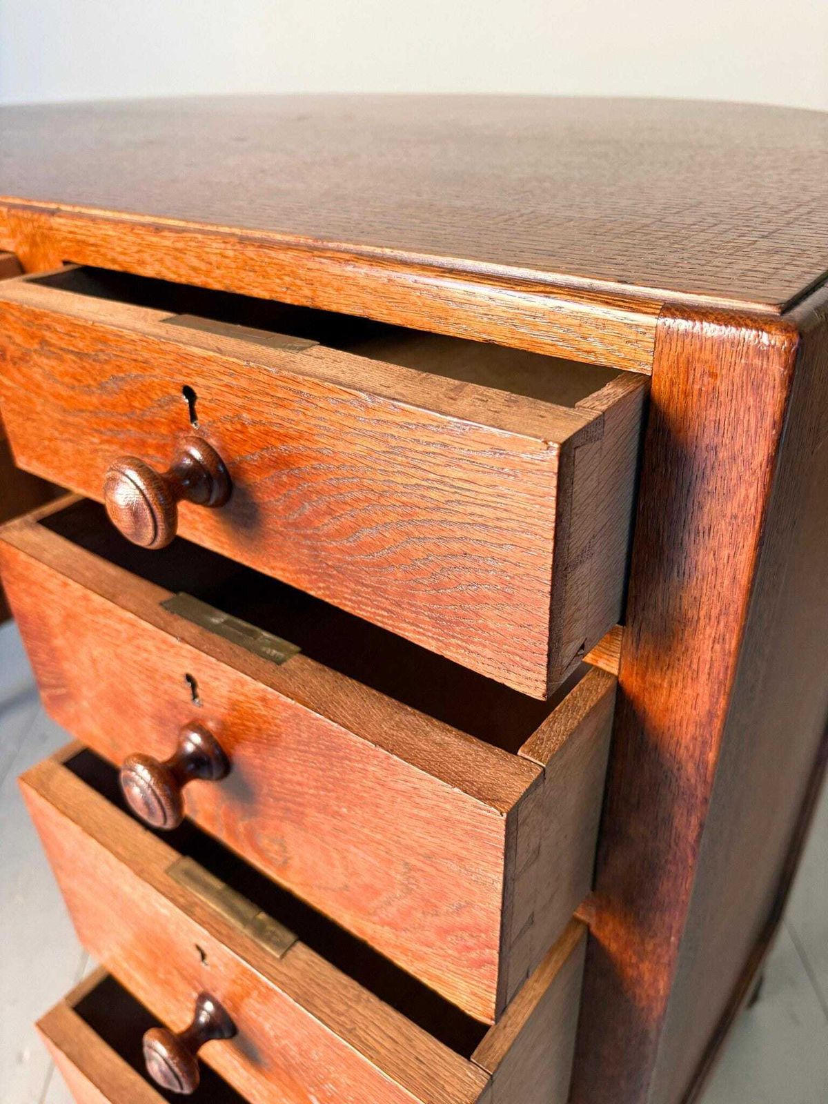 Art Deco Oak Desk By Heals Of London, 1930s photo vinterior