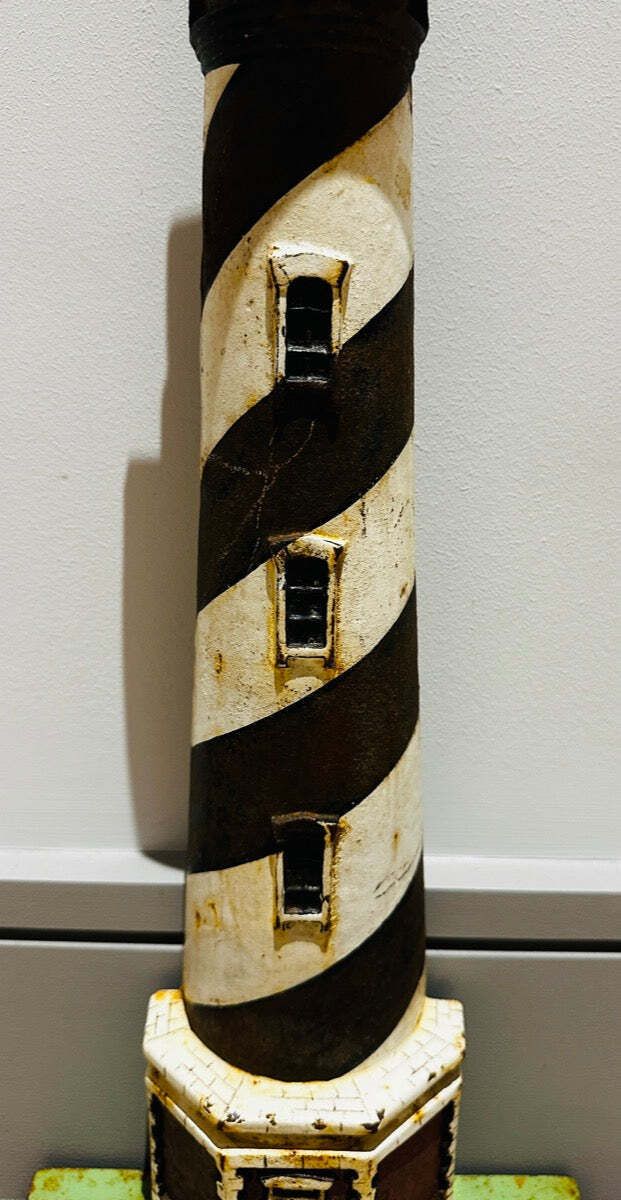 photo for sale Circa 1920s Art Deco Cape Hatteras North Carolina Lighthouse Cast Iron Doorstop