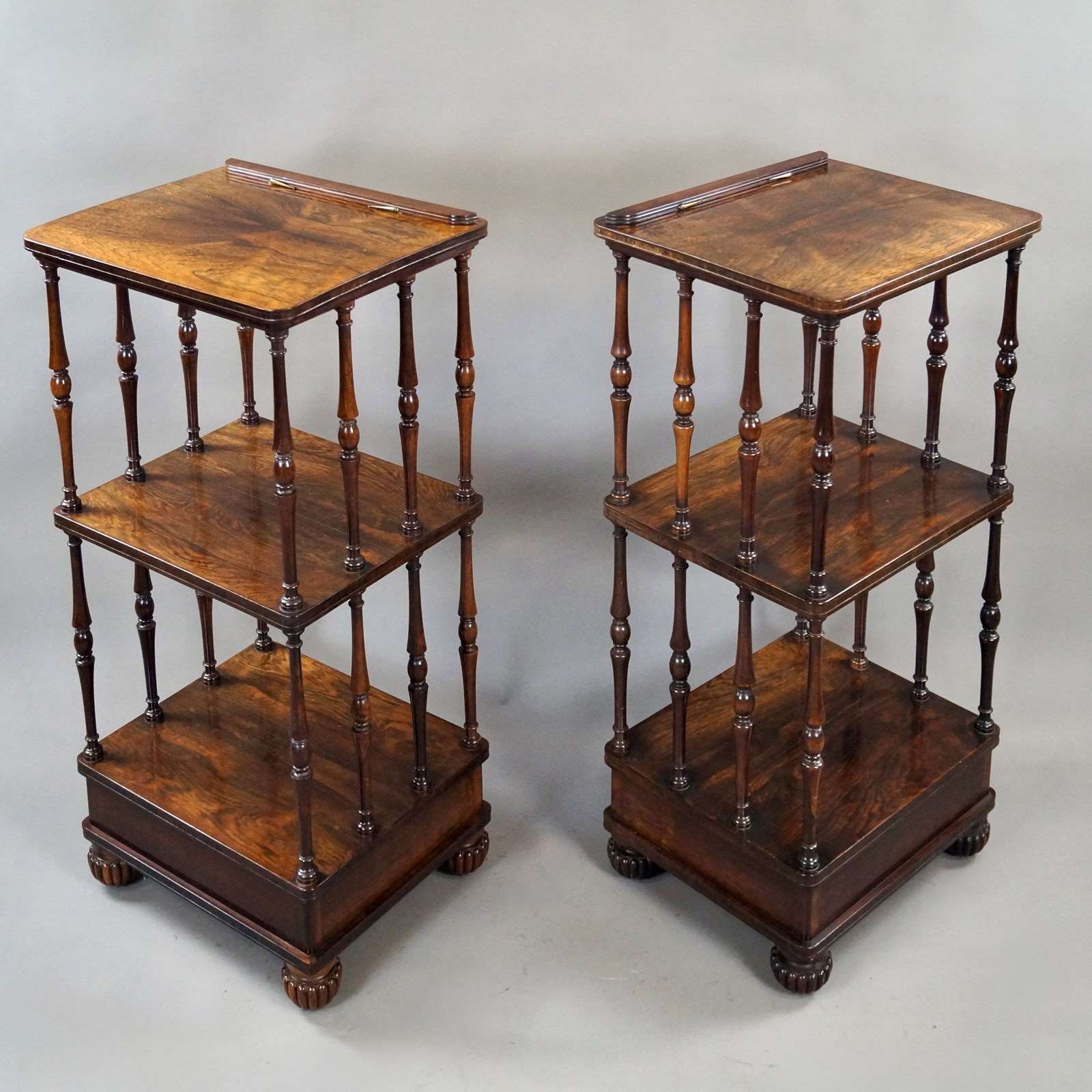 A Pair Of Rosewood Whatnots Attributed To Gillows. photo furniture