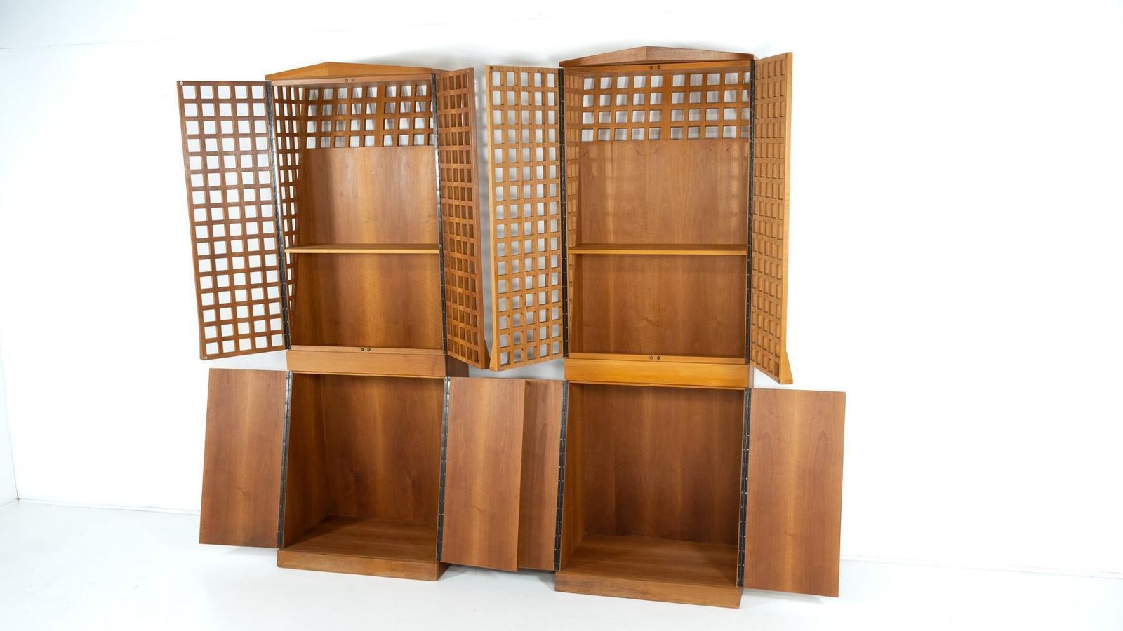Mid Century Bookcase By Adriano & Paolo Suman, Giorgetti, 1980s   2 Available photo vintage
