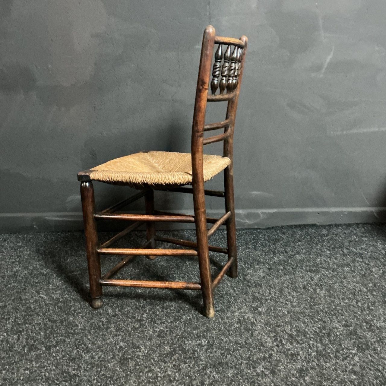 Set Of Antique Ash Country Chairs photo for sale