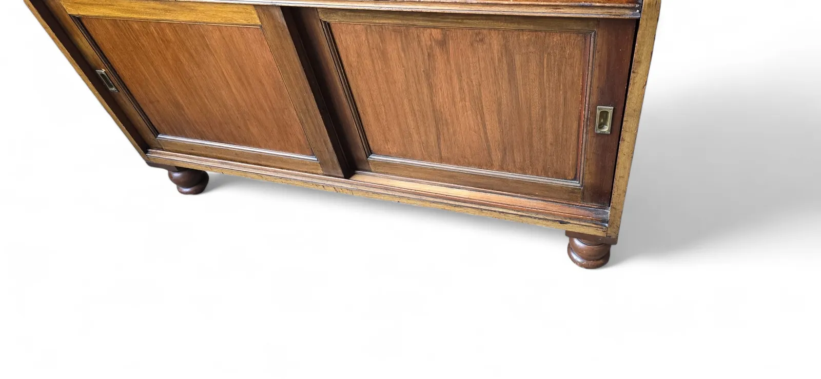 Antique Large Victorian Mahogany Waterfall Open Bookcase photo vinterior