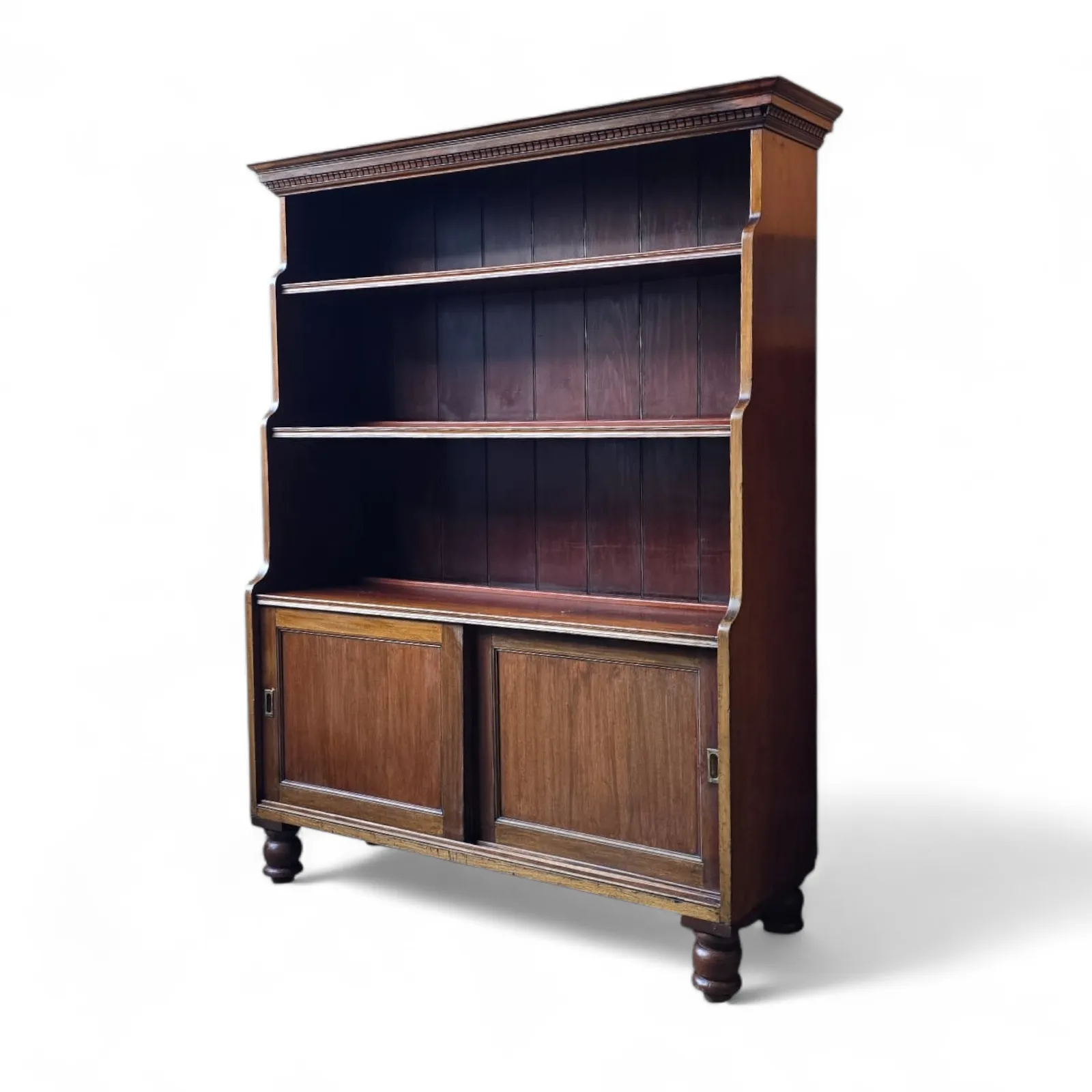 photo vinterior Antique Large Victorian Mahogany Waterfall Open Bookcase