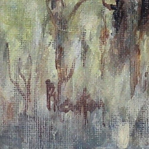 Acrylic On Board Behind Glass By Pat Newton. Titled "Ouse Washes Welney". photo for sale