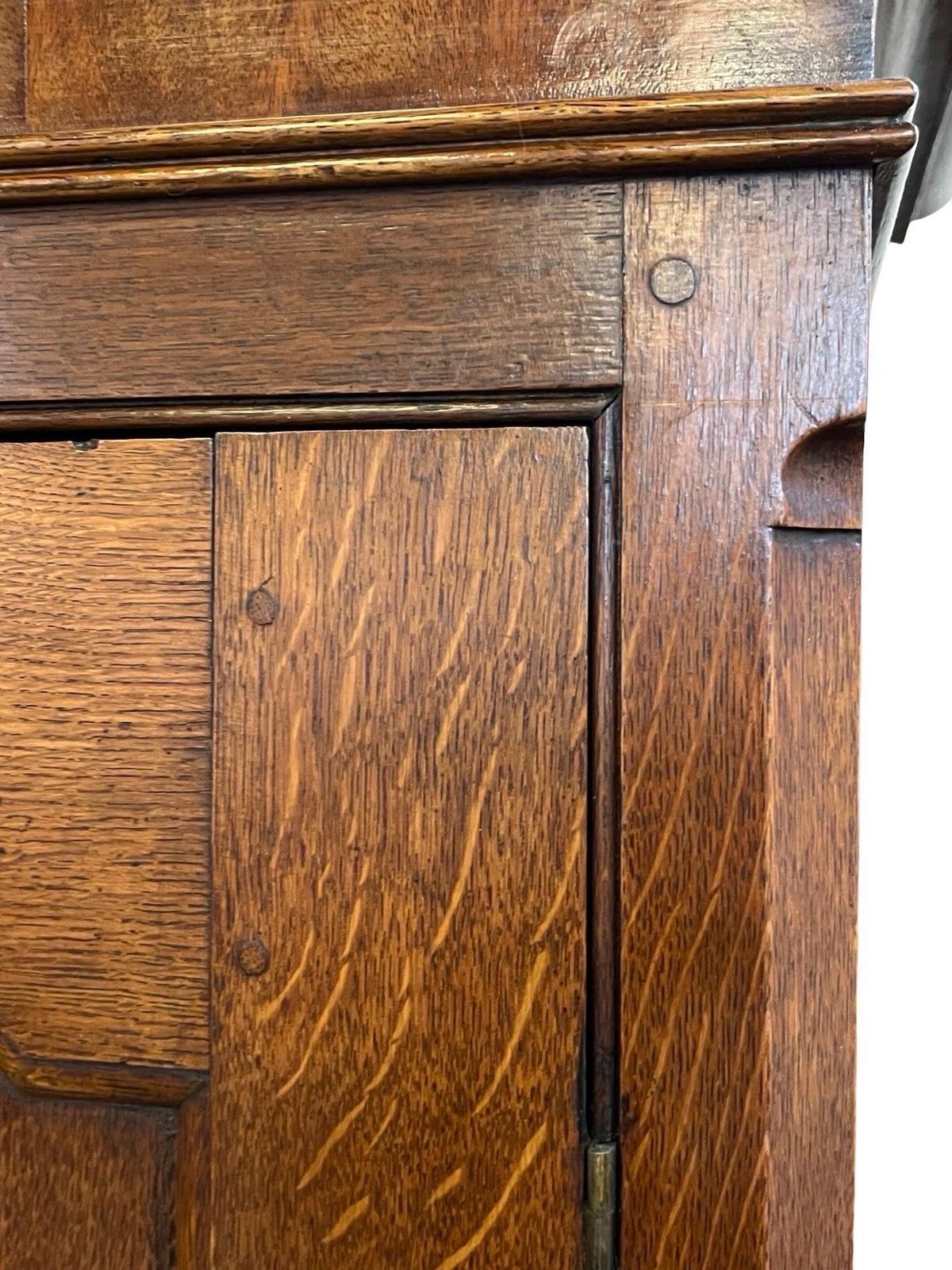 photo for sale 19th Century English Oak Georgian Linen Press /