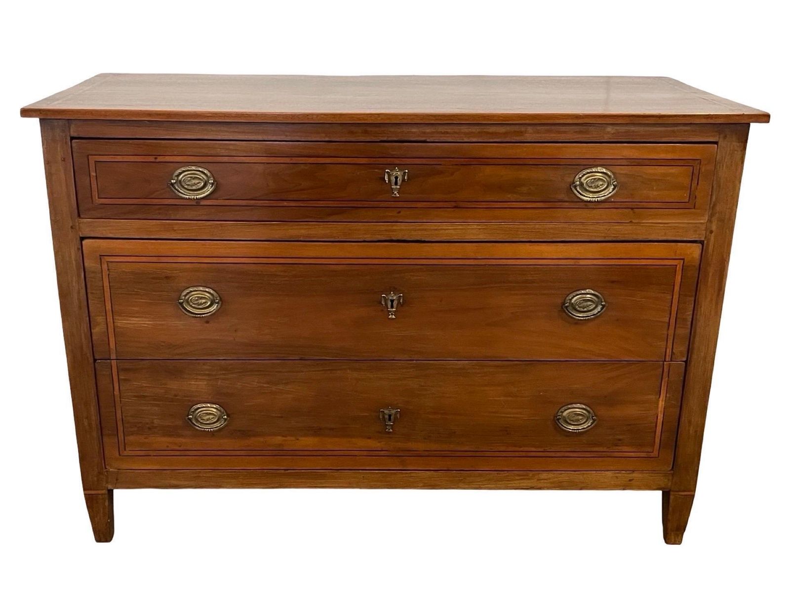 18th Century Italian Walnut Neoclassical, Louis XVI Commode / Chest Of Drawers photo for sale