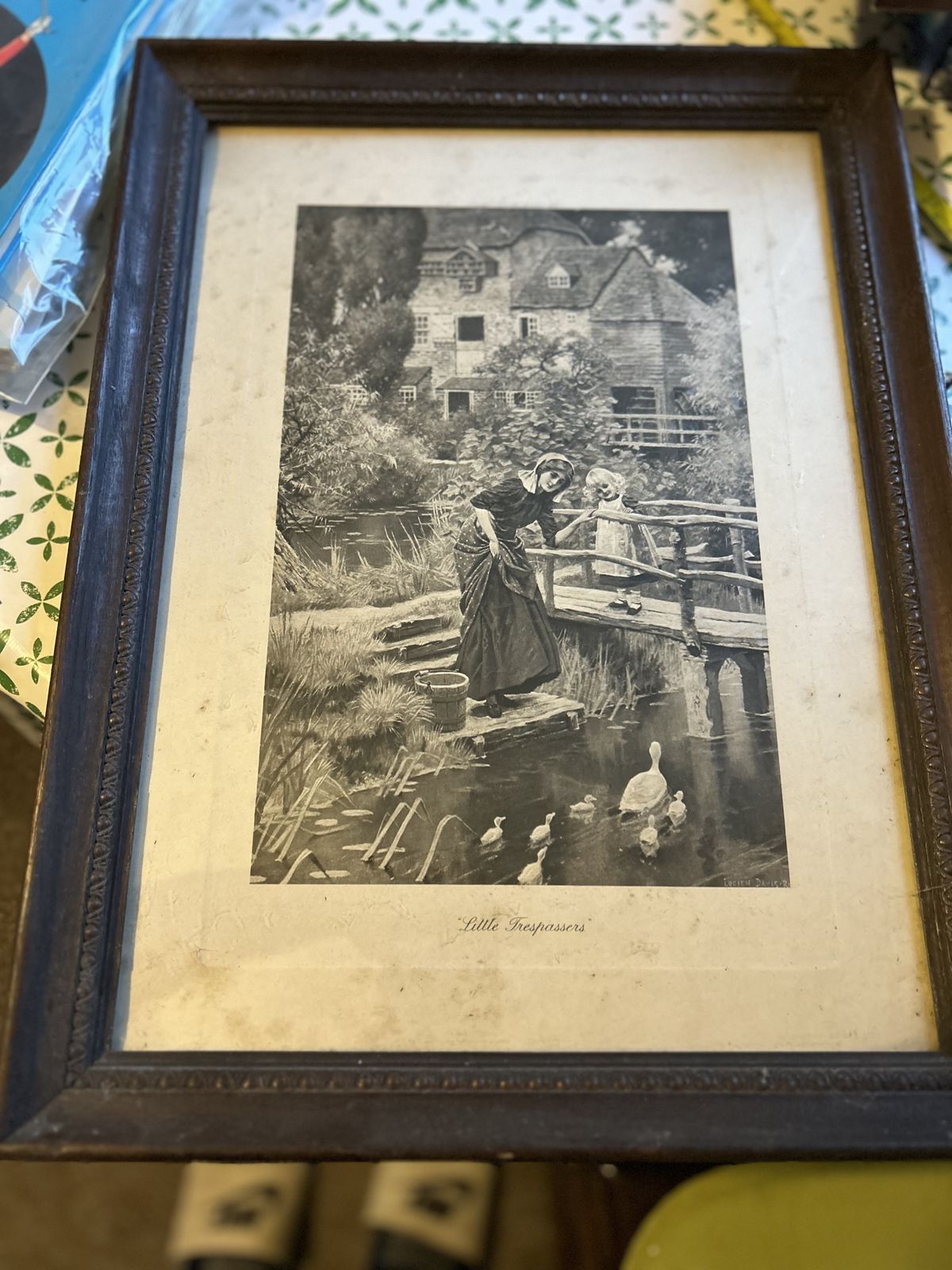 Late 1800s Print Making Friends By L. C. Nightingale & Little Trespassers By Lucien Davis