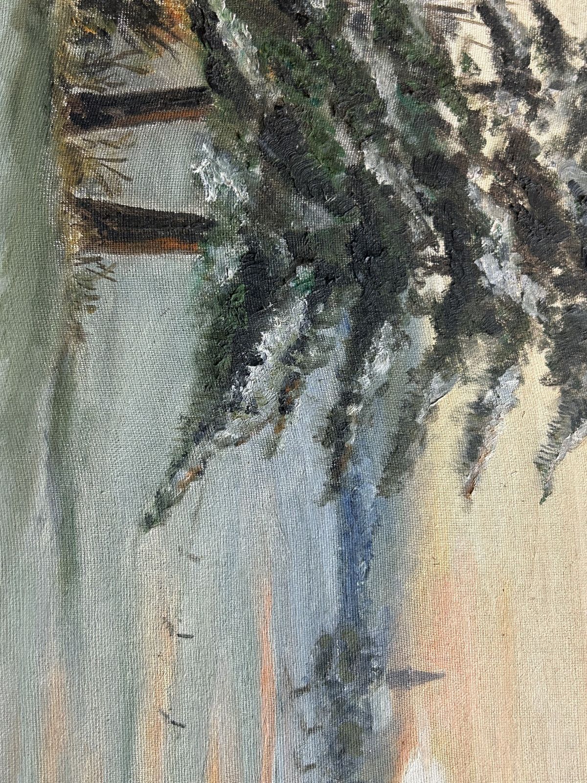 Wonderful Framed Oil On Canvas Oil On Canvas Winter Landscape photo vinterior