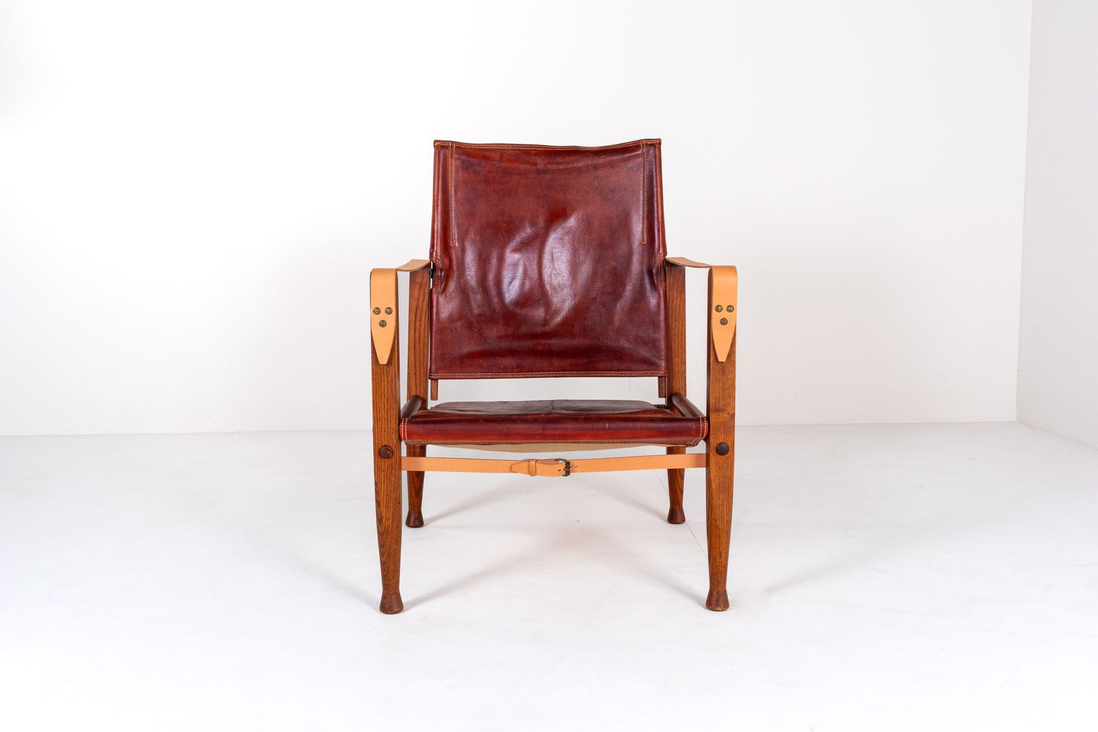 Vintage Kaare Klint For Rud Rasmussen Kk47000 Safari Chair In Leather, Denmark photo Furniture