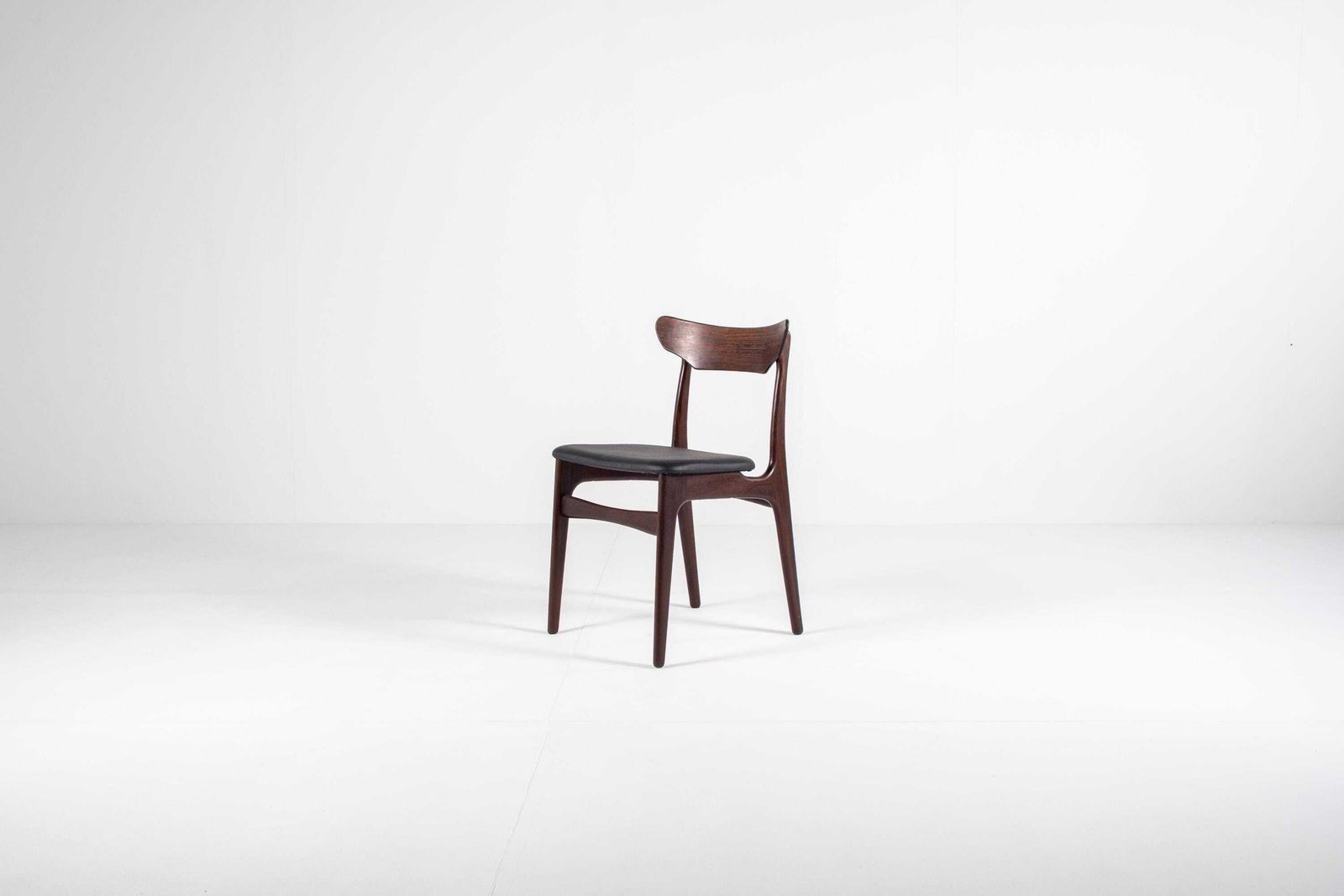 Set Of 6 Schiønning & Elgaard Rosewood Dining Chairs, Denmark, Newly Upholstered photo 3082.0