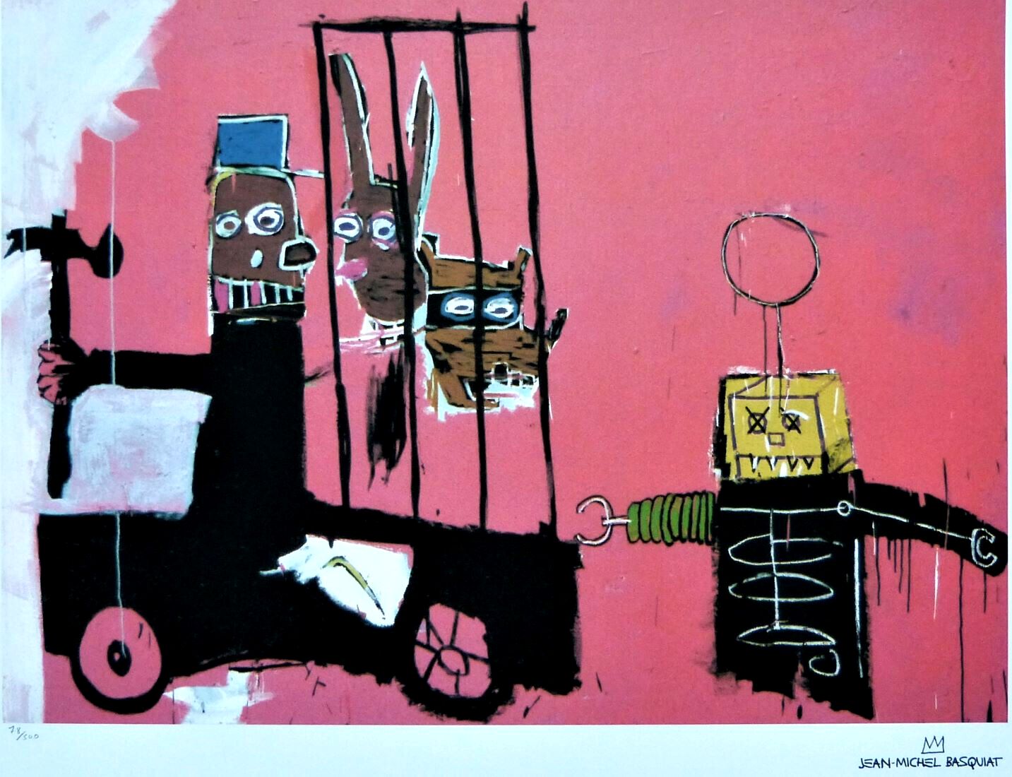 Jean Michel Basqulat "Molasses" Large Limited Lithograph photo furniture