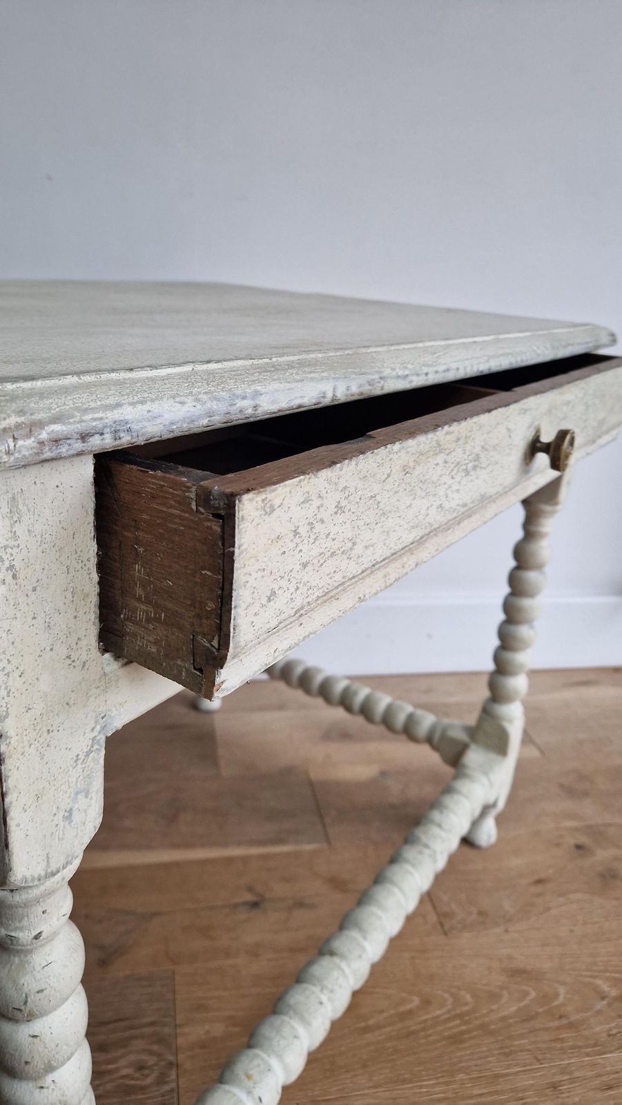 18th Century Bobbin Table, 1700s photo vintage