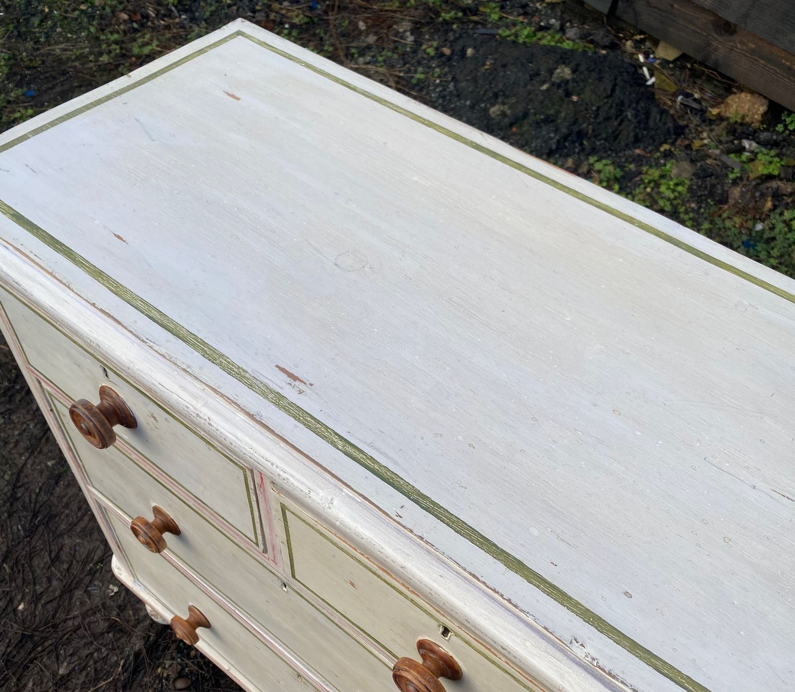 Victorian Painted Pine Chest Of Drawers photo for sale