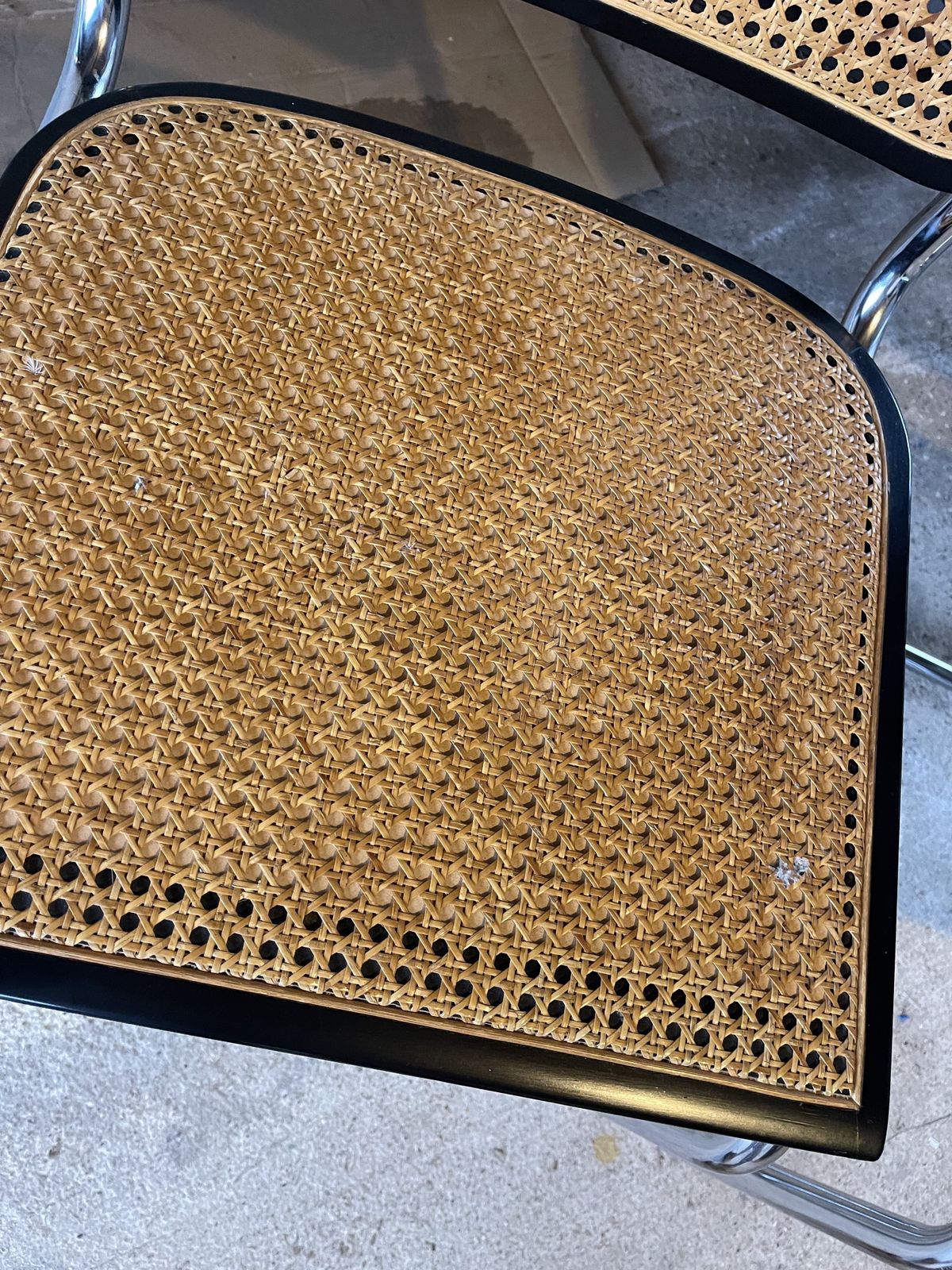 Set Of 6 Vintage Marcel Breuer Habitat Chairs – Cane & Chrome – Made In Italy (1970s) photo 995.0