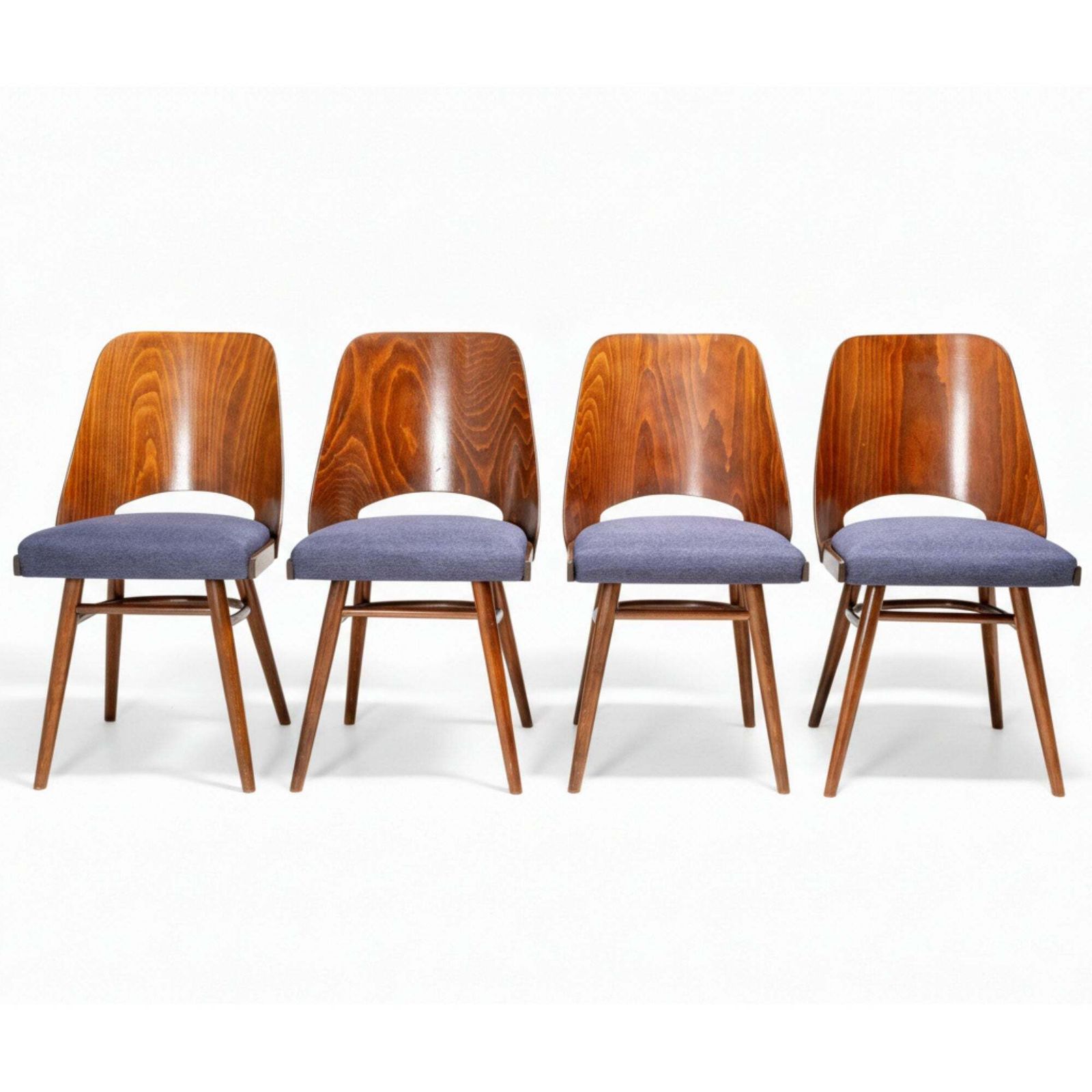 Set Of 4 Ton 514 Chairs, Oswald Haerdtl, Czechoslovakia, 1950s