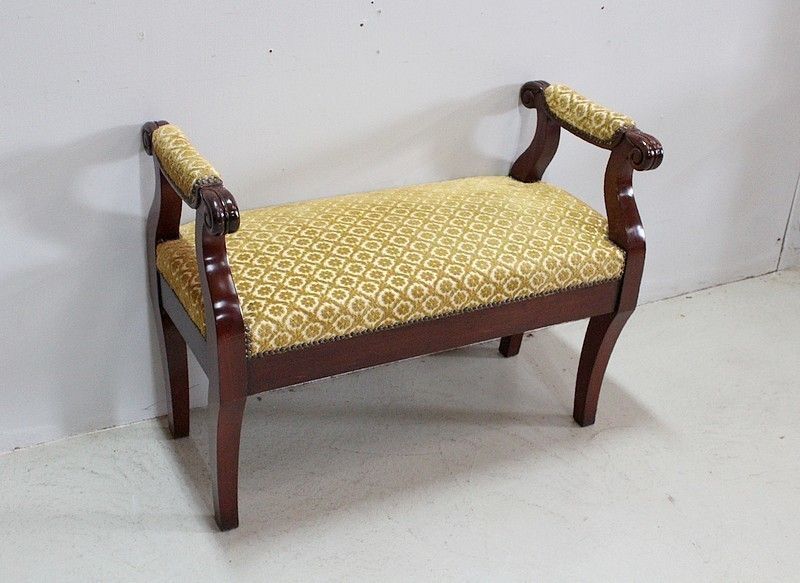 Small Banquette Middle Restoration   19th Century photo furniture