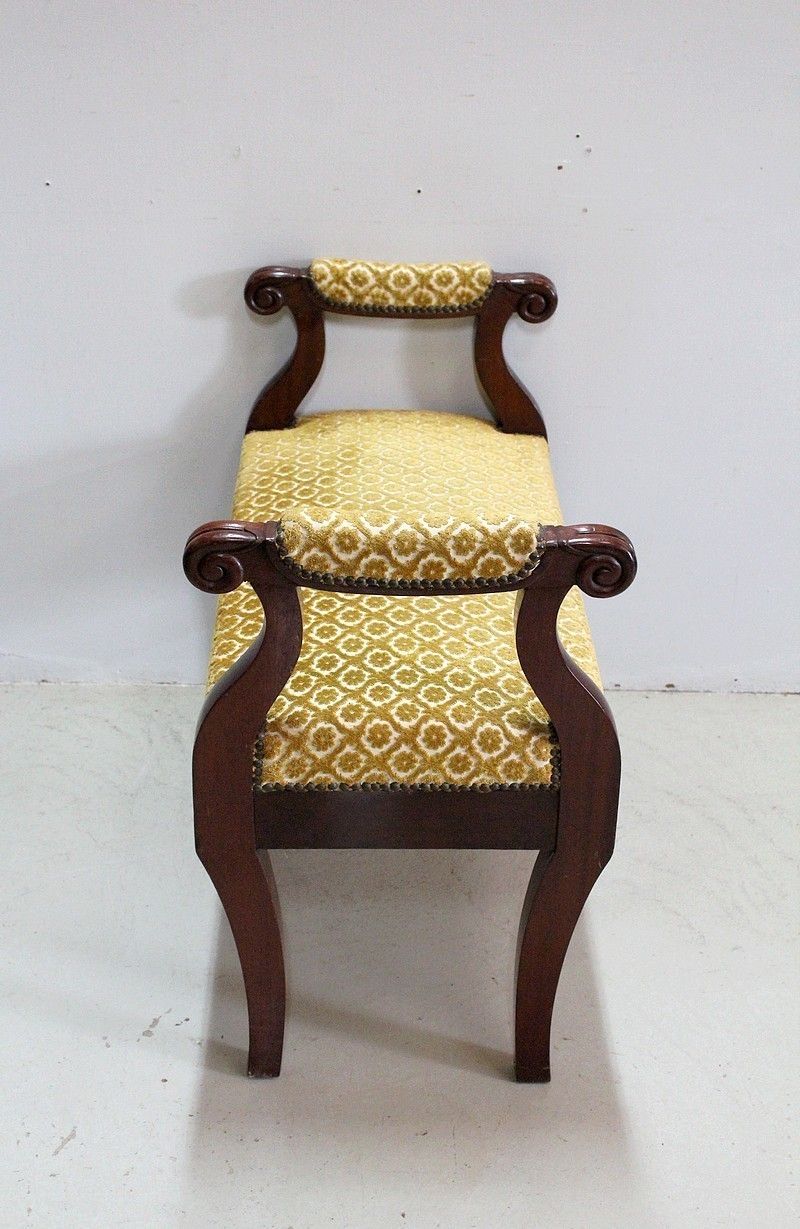 Small Banquette Middle Restoration   19th Century photo vintage