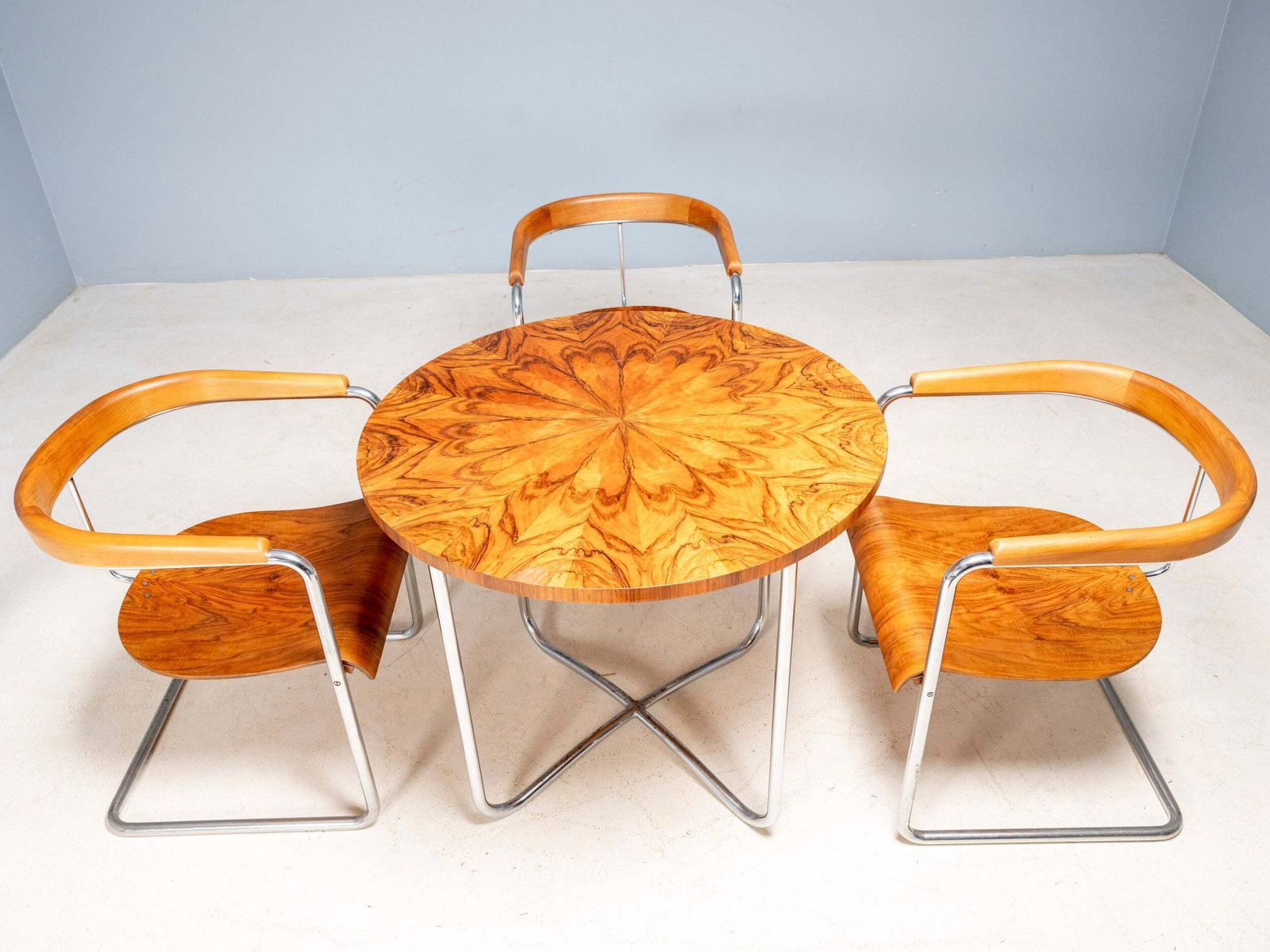 Czechoslovak Functionalist Dining Set, Attributed To Jindřich Halabala, 1930s–1940s