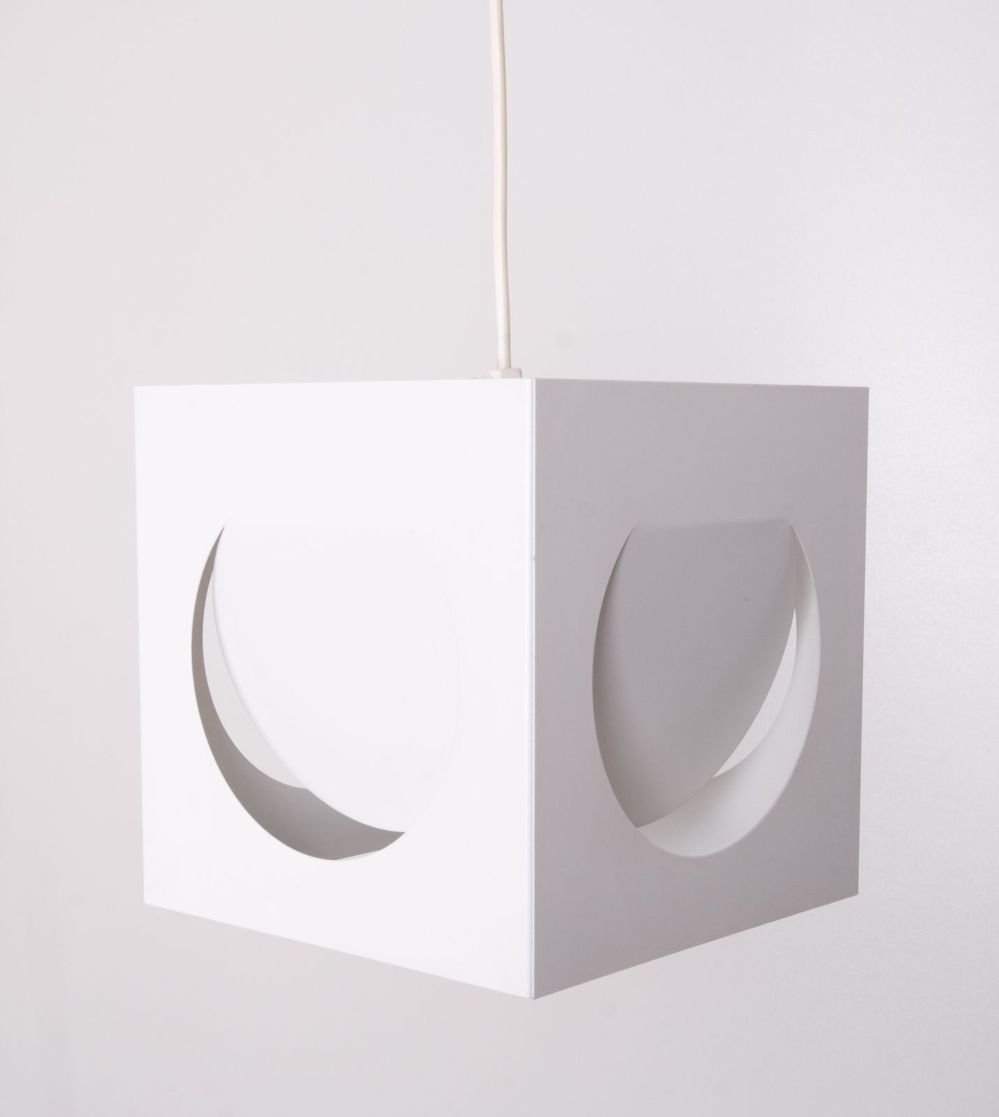 Vierkante Metalen Hanglamp Van Shogo Suzuki Voor Orno, Finland, Ca. Jaren 1960 photo 390.0