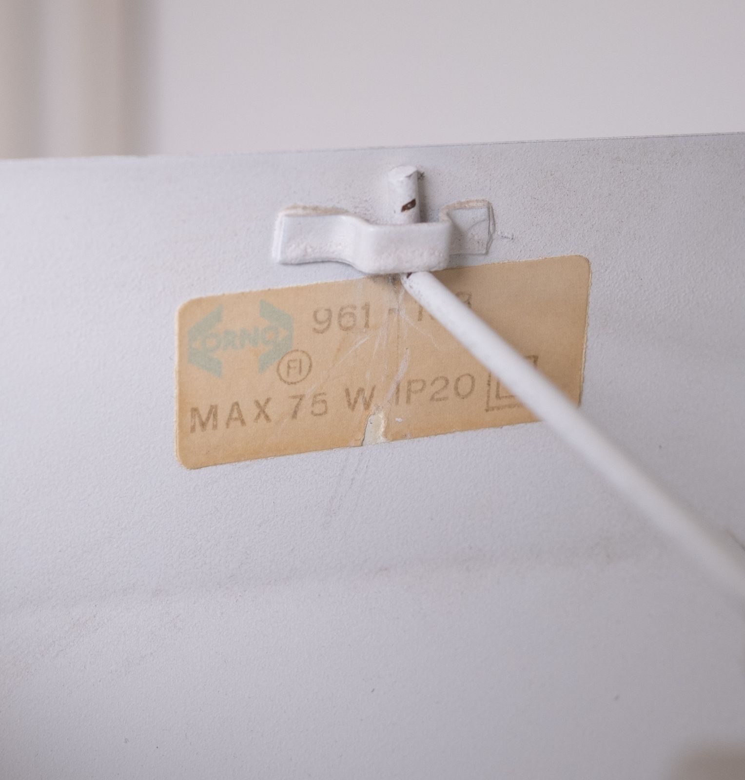 Square Metal Pendant Lamp By Shogo Suzuki For Orno, Finland 1960’s photo vintage