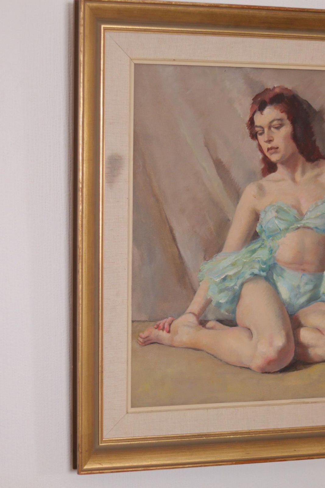 Original French Oil On Canvas – “Woman Portrait” By Philippe De Rougemont – Vintage & Framed – 72.5 × 64 Cm (28.5" × 25.2") photo Art