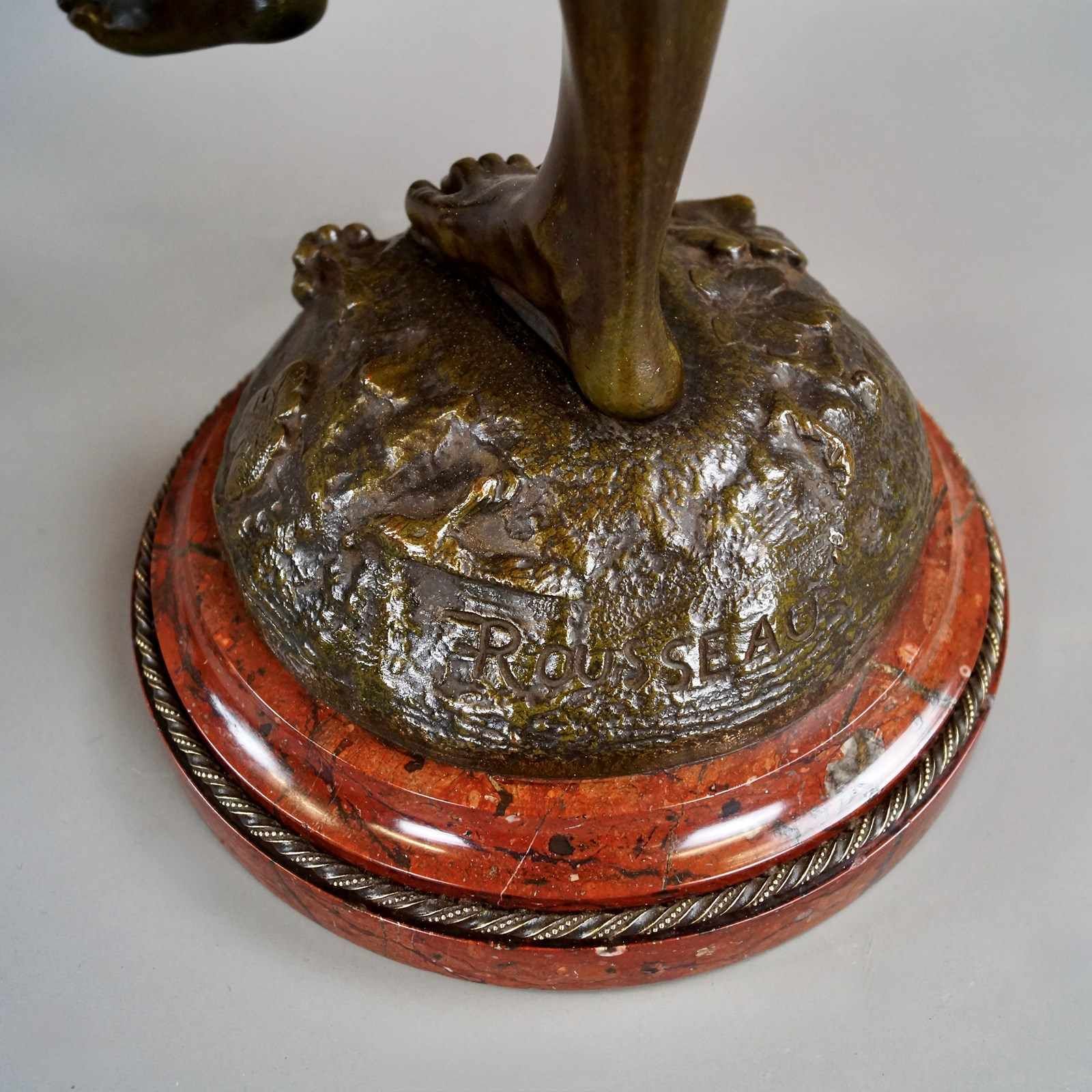 A Large Pair Of Bronze Figures By Rousseau photo buy