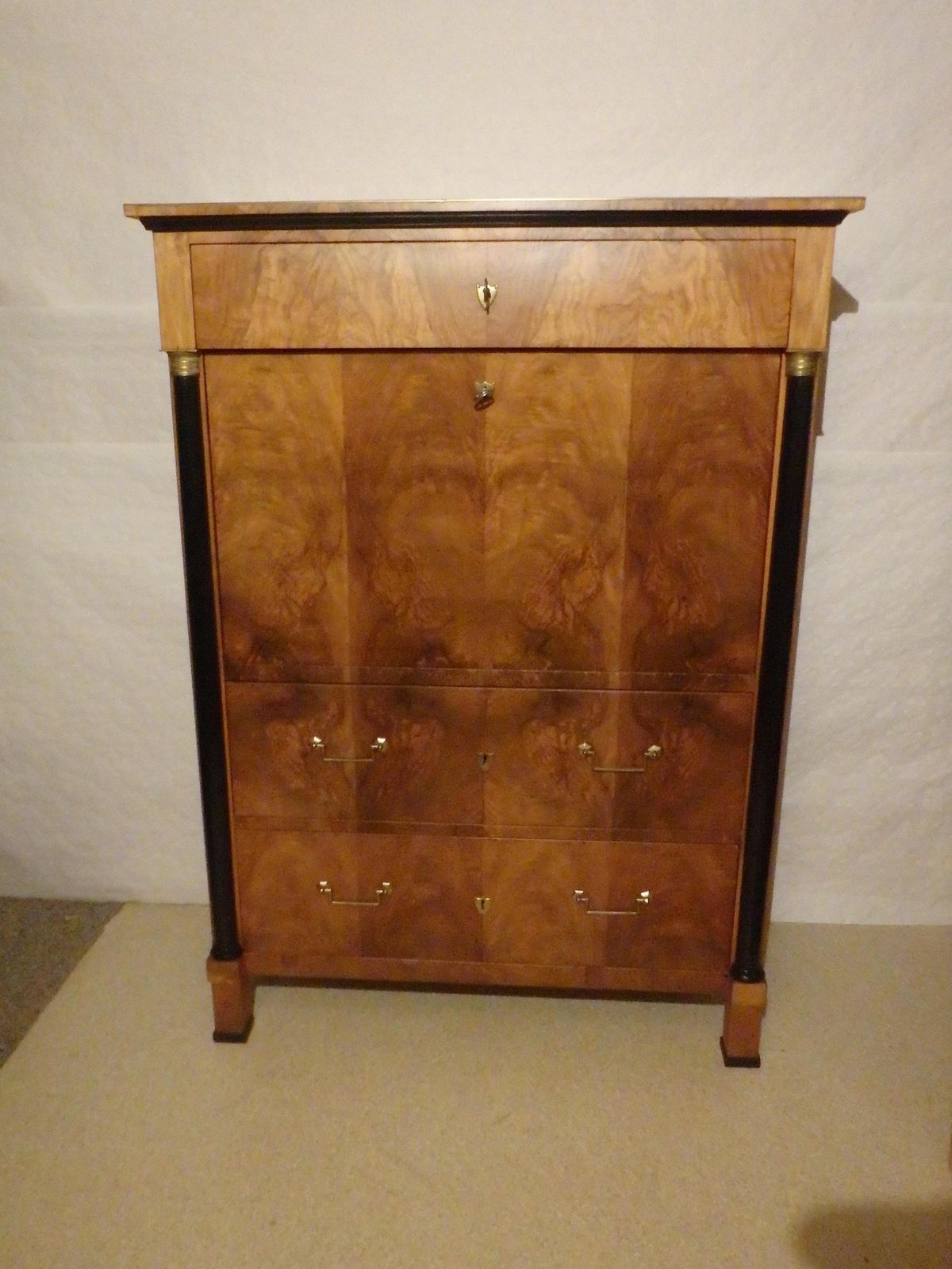 Emipire Secretaire Walnut With Secret Drawer photo for sale