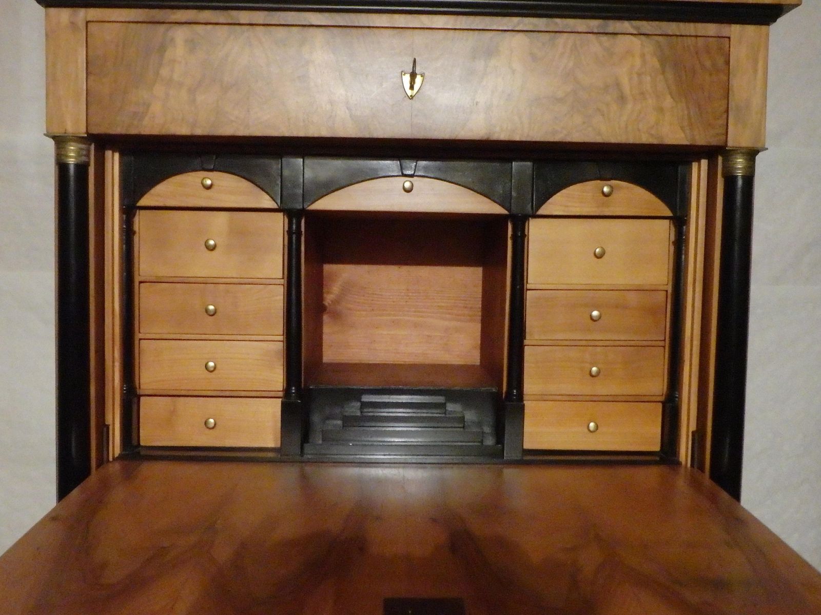 5758.0 Emipire Secretaire Walnut With Secret Drawer photo