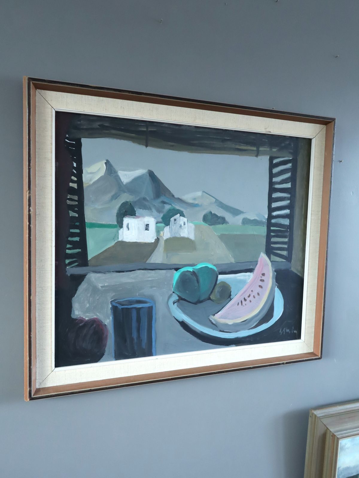 Still Life With Mountain View, Oil Painting photo 605.0