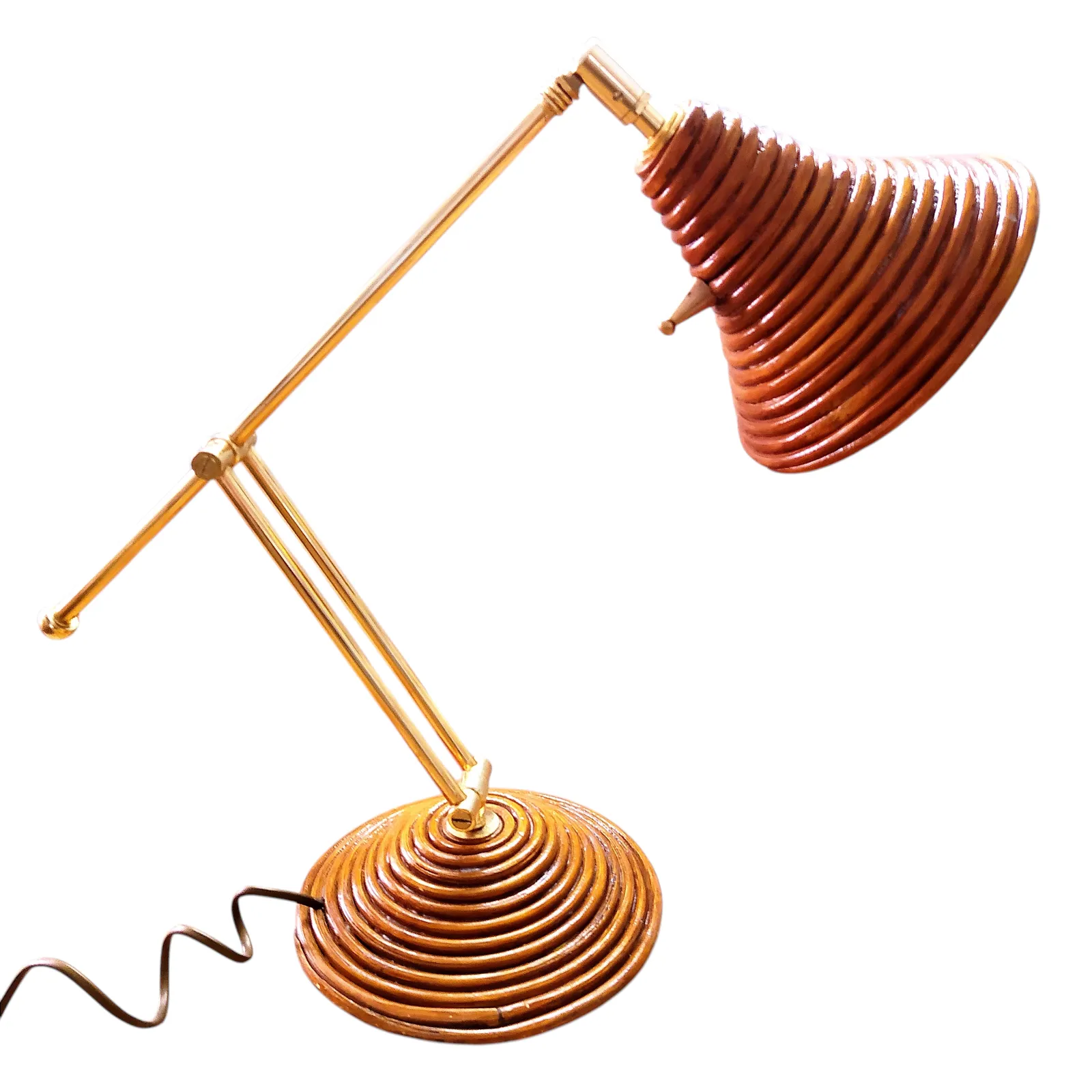 1960's Articulated  Pencil Reed Table Lamp. photo for sale