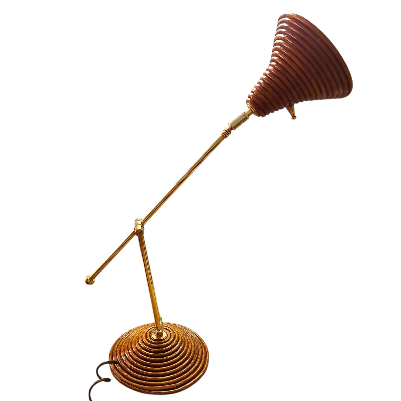 1960's Articulated  Pencil Reed Table Lamp. photo vinterior