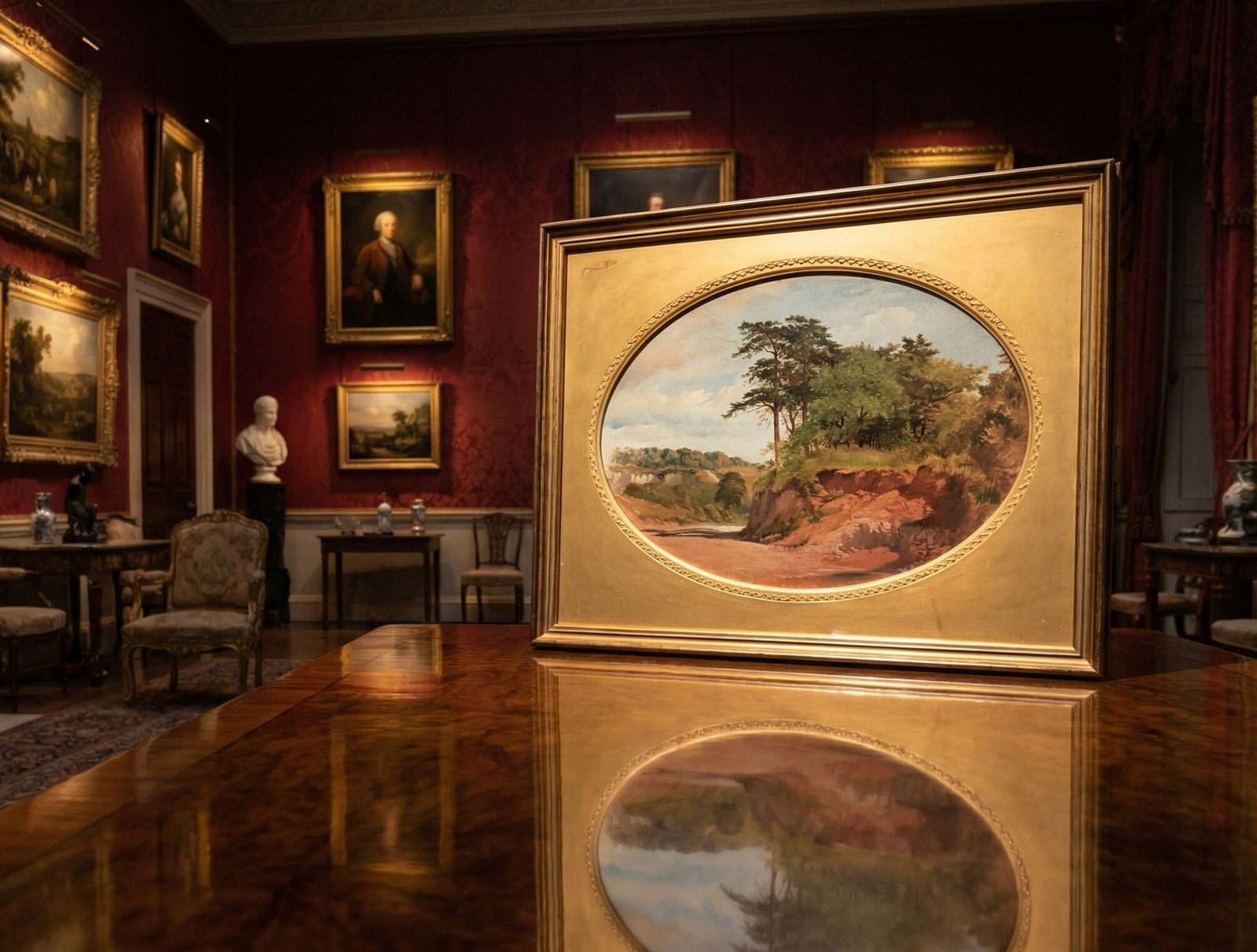 photo for sale Attrib: James Thomas Linnell (1826 1905) Fine Country Landscape Oil Painting