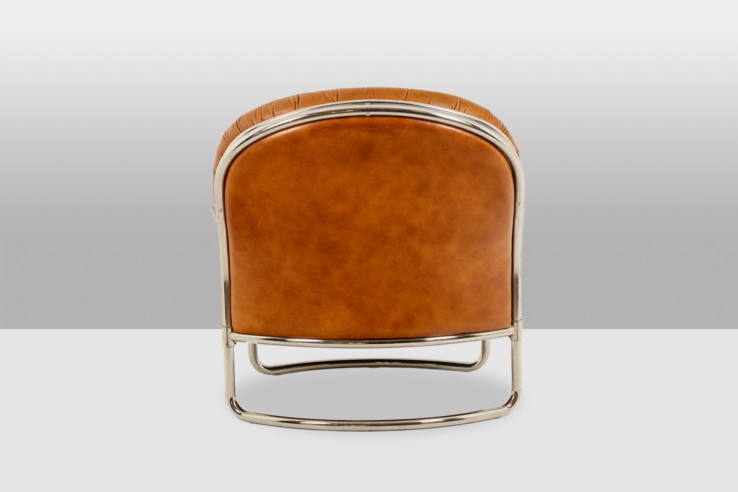 Carlo Di Carli. Leather And Metal Armchair. 1970s. photo for sale