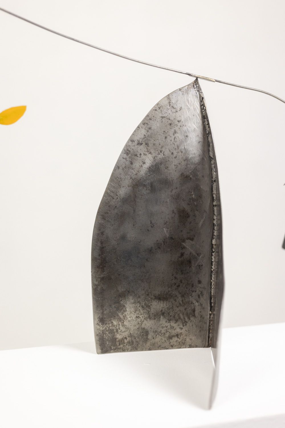 Olivier Vonet Sculpture In Black, Red, And Yellow Lacquered Metal. Contemporary photo Art