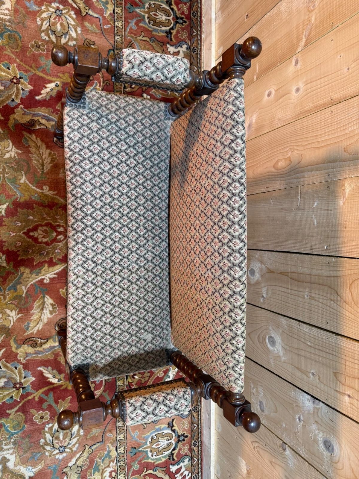 Petit Banc D'office En Acajou De Style Louis XIII photo Furniture