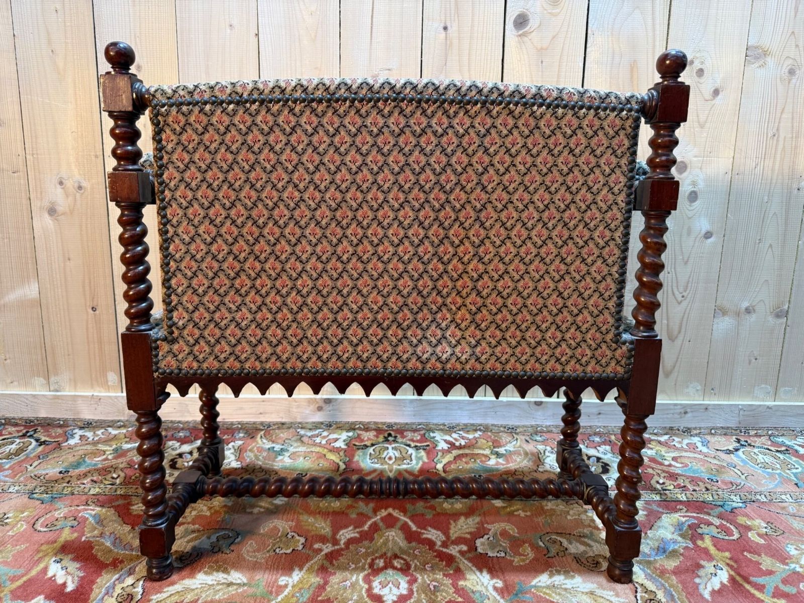 Petit Banc D'office En Acajou De Style Louis XIII photo vinterior