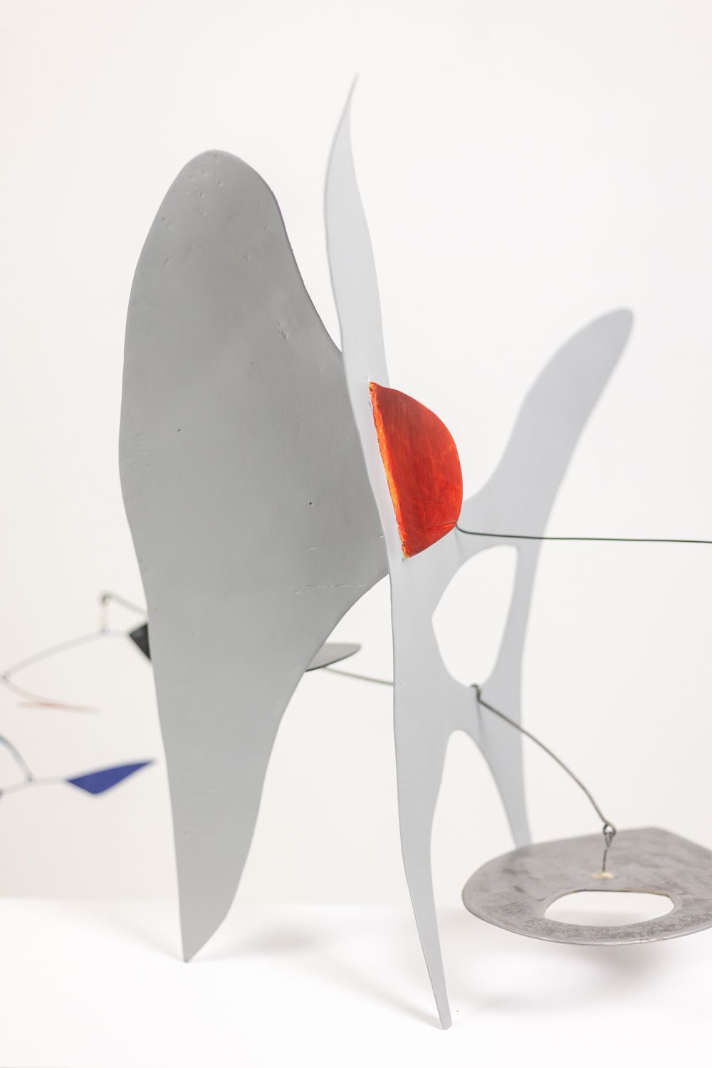 Olivier Vonet Sculpture In Black, Blue, And Red Lacquered Metal. Contemporary photo for sale