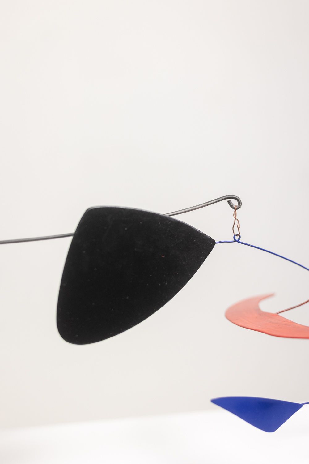 Olivier Vonet Sculpture In Black, Blue, And Red Lacquered Metal. Contemporary photo vintage
