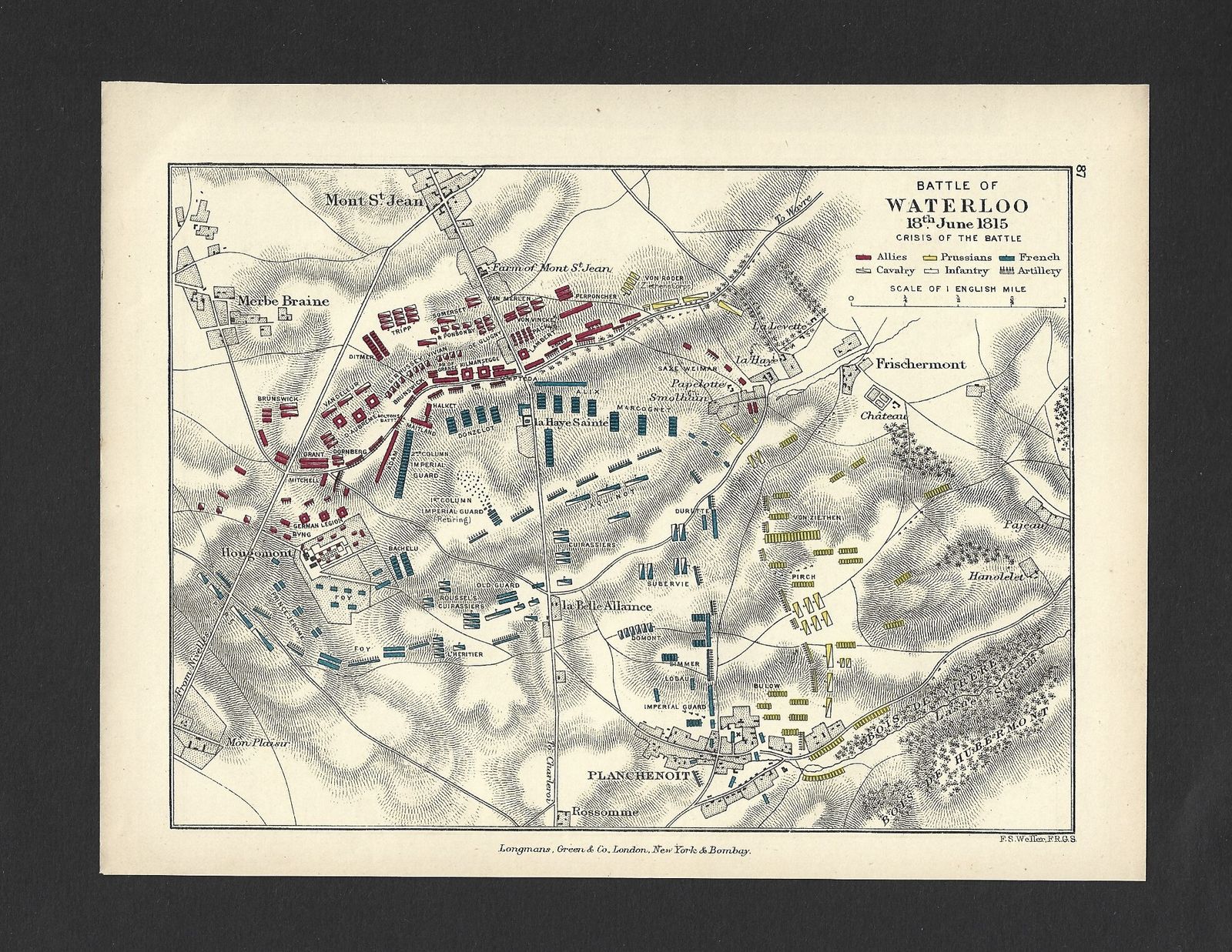 Two Plans Of The Battle Of Waterloo 18th June 1815 photo furniture
