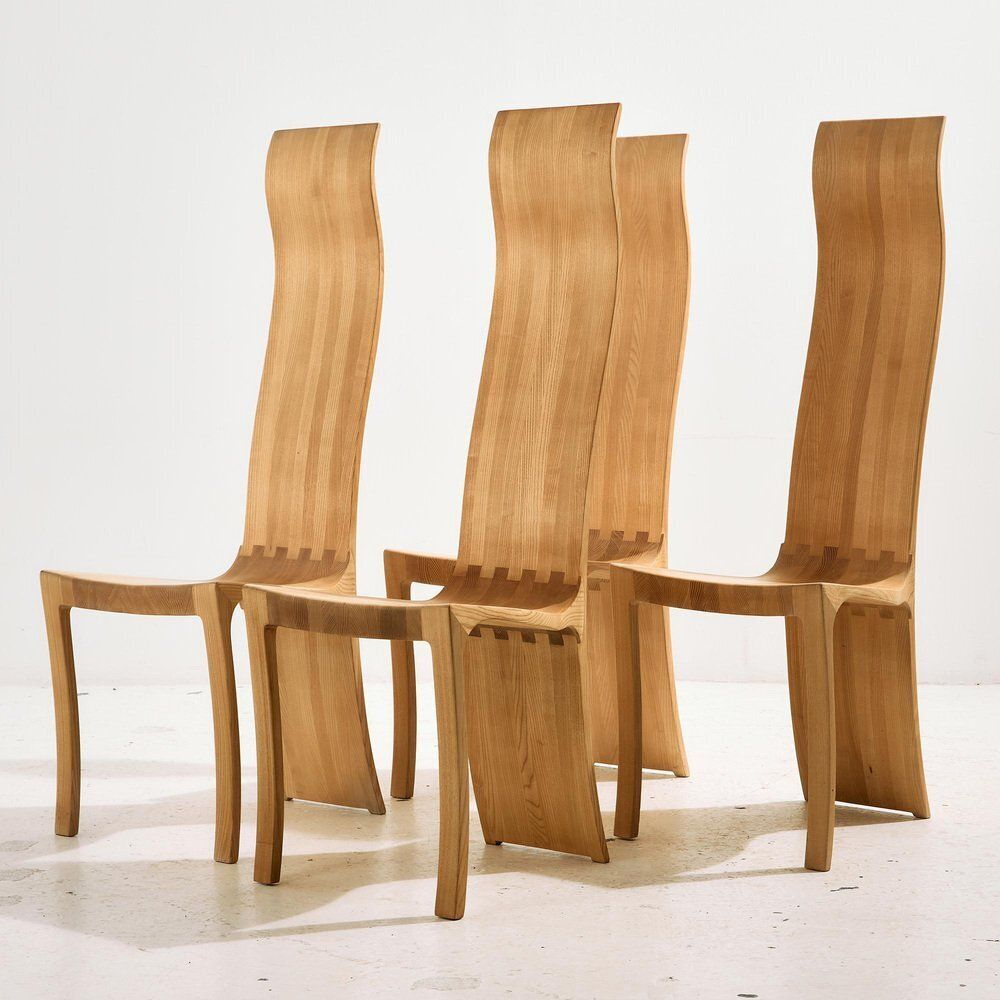 Ash Kragenæs Dining Chair By Walther Nielsen, 1970s, Set Of 4