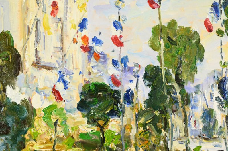 July 14 In Trouville, 1930s, Oil On Canvas photo Art